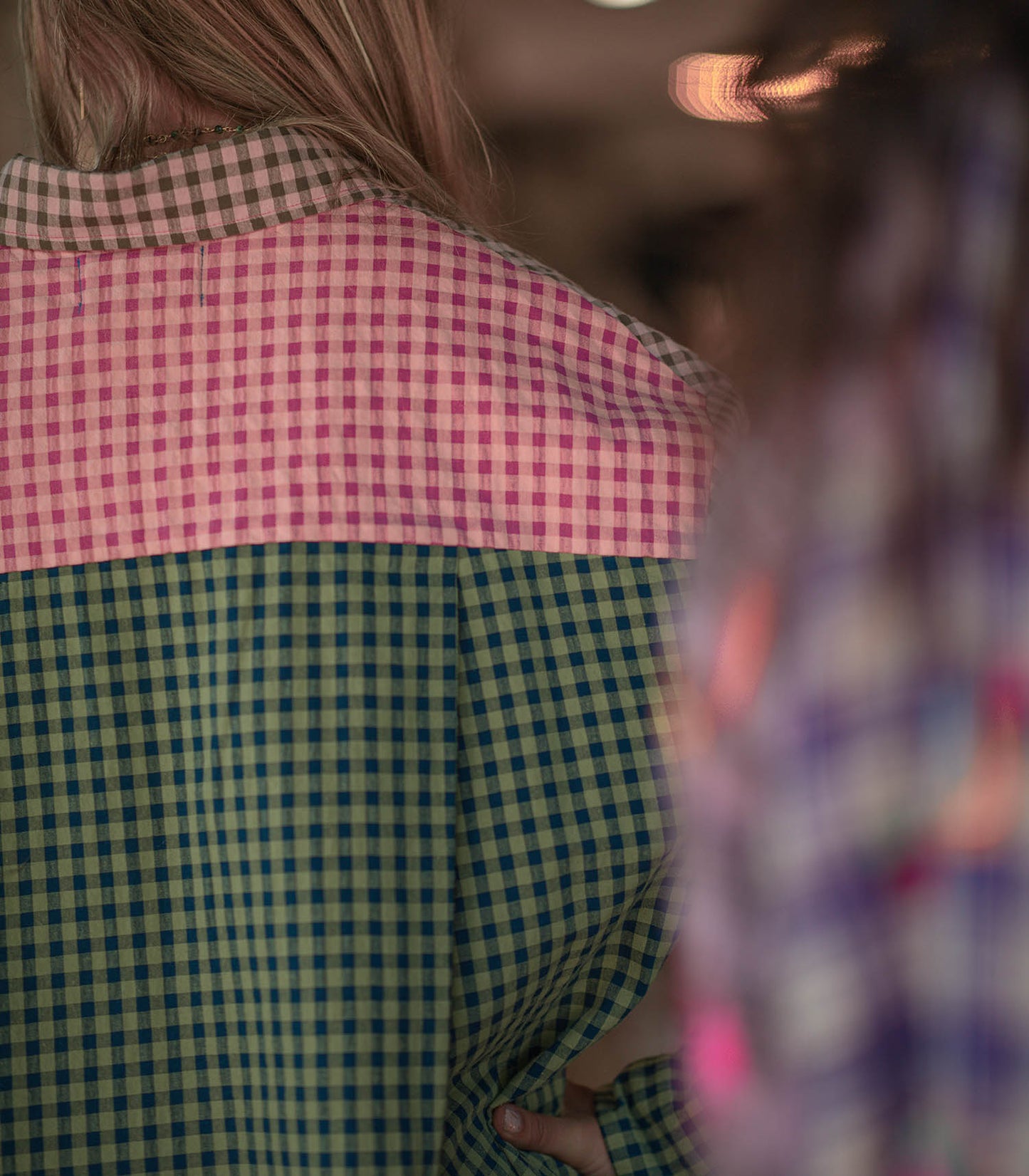 Chemise Ibisco Rayures Vert et Rose