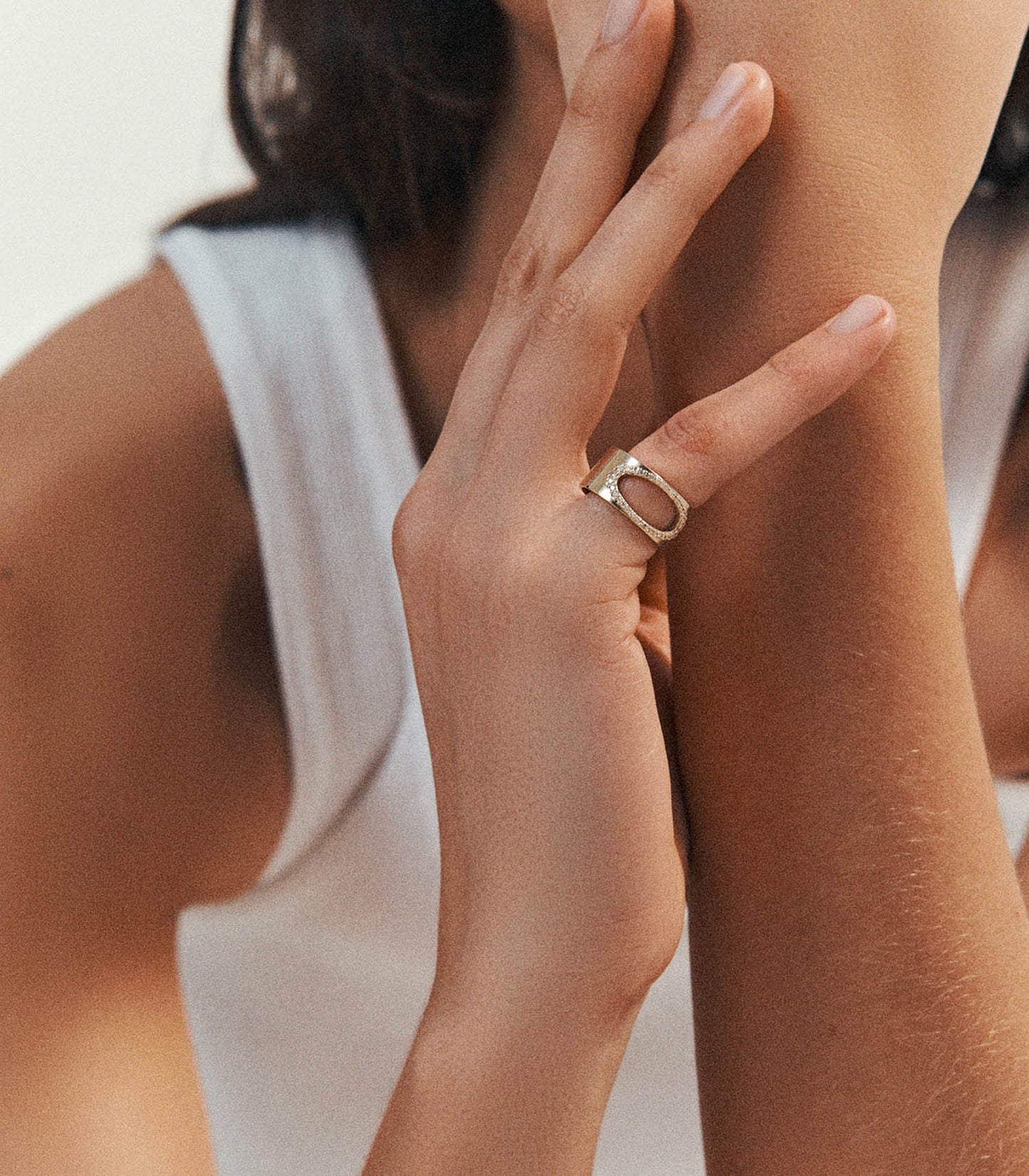 Bague Gigi Saphir Blanc
