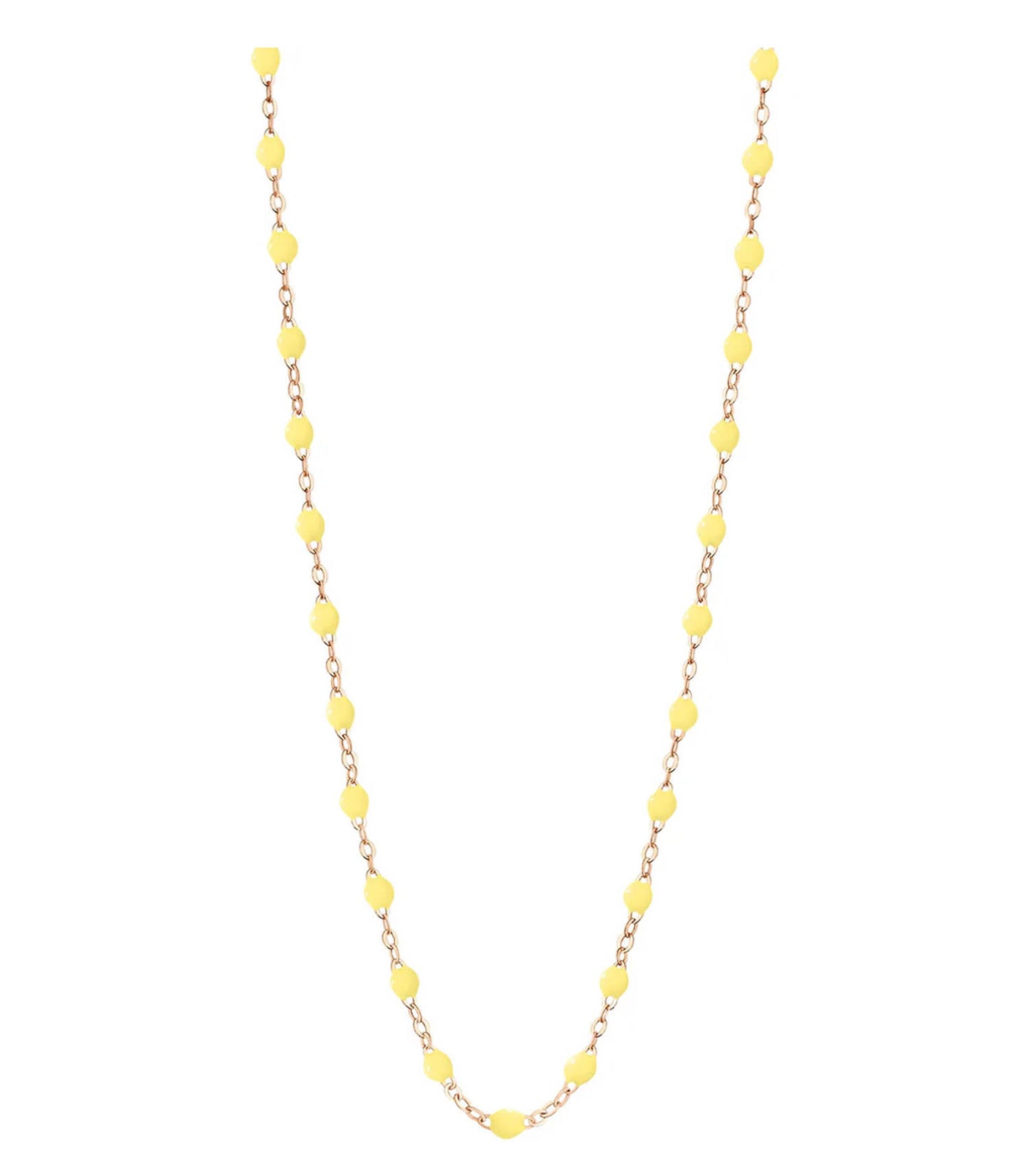 Collier Or rose et Perles de résine 42 cm