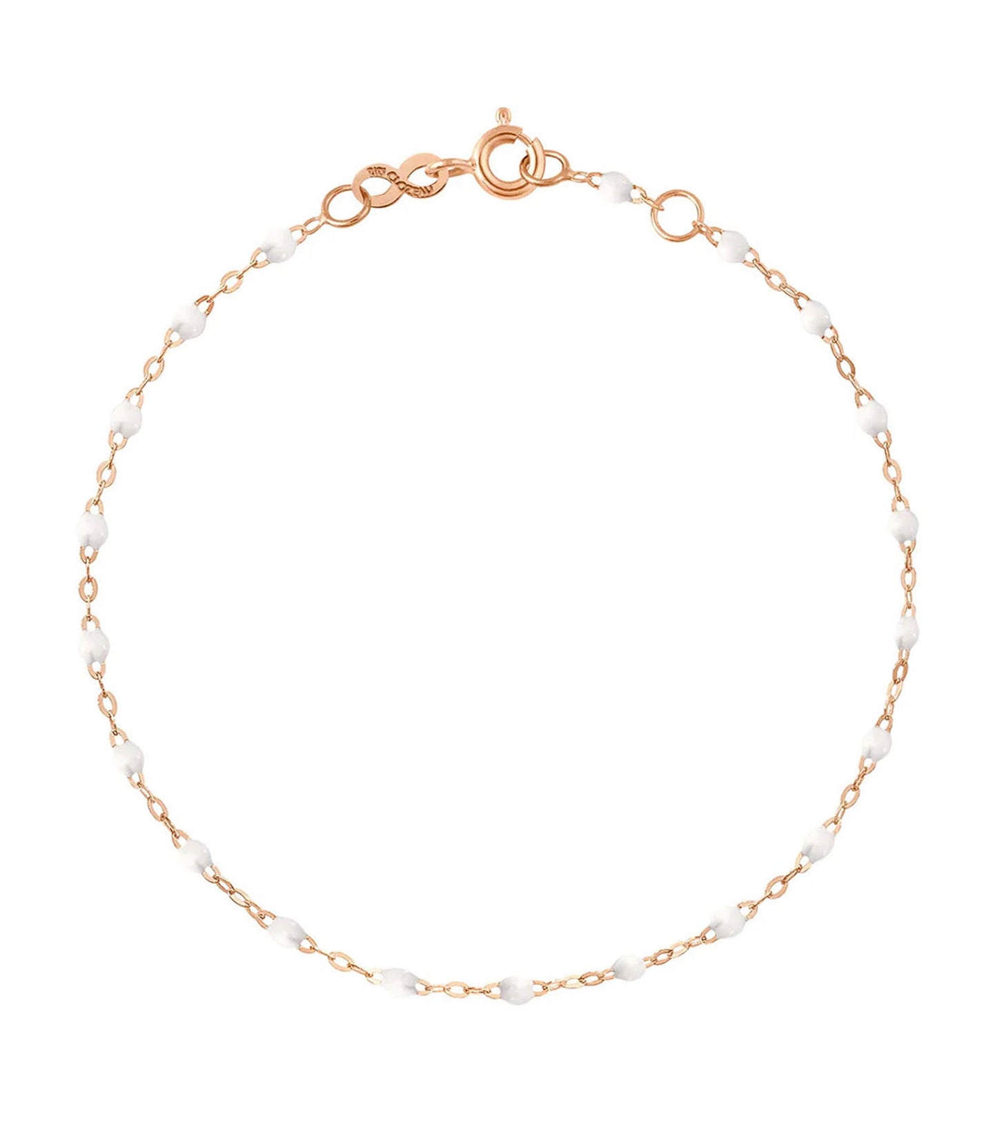 Bracelet de Cheville Or Rose et Perles de résine 24 cm