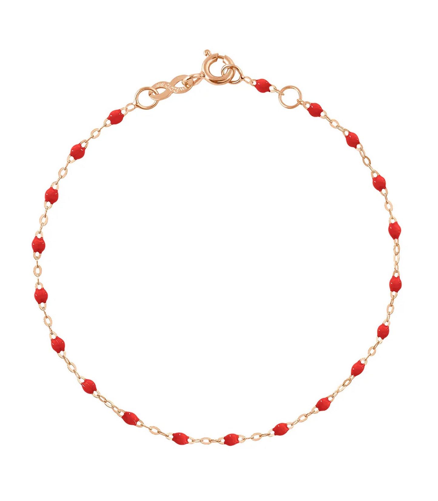 Bracelet de Cheville Or Rose et Perles de résine 24 cm