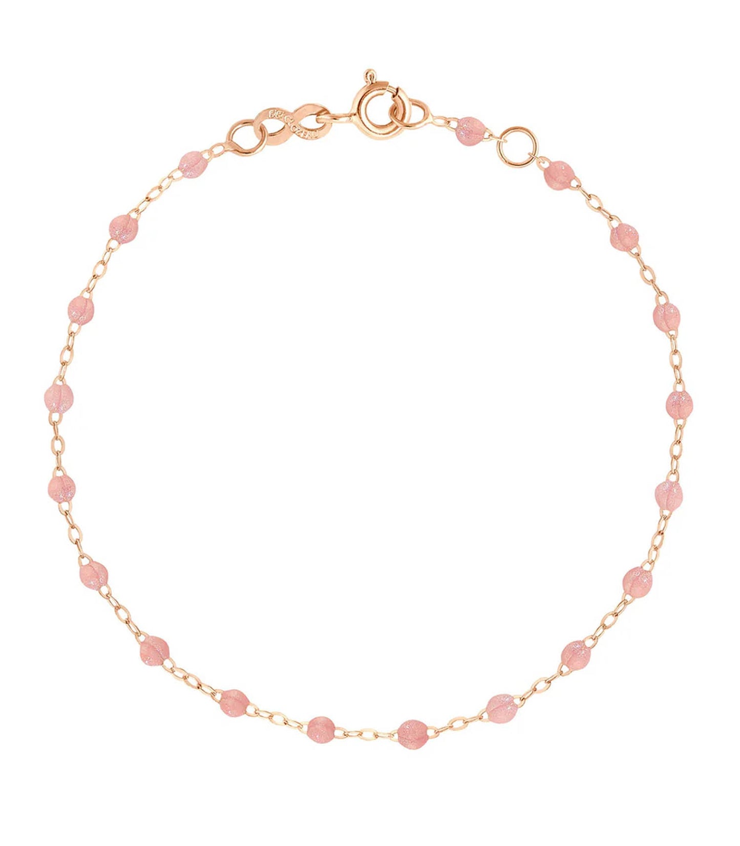Bracelet de Cheville Or Rose et Perles de résine 24 cm