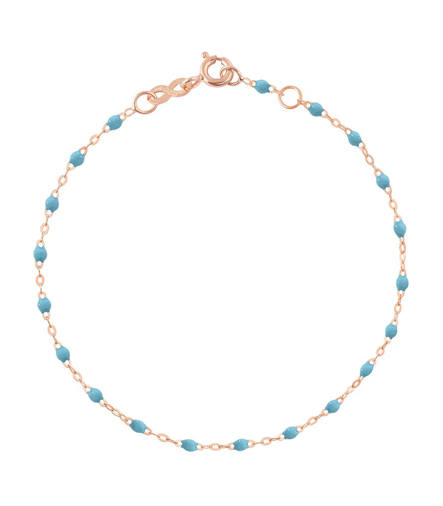 Bracelet de Cheville Or Rose et Perles de résine 24 cm