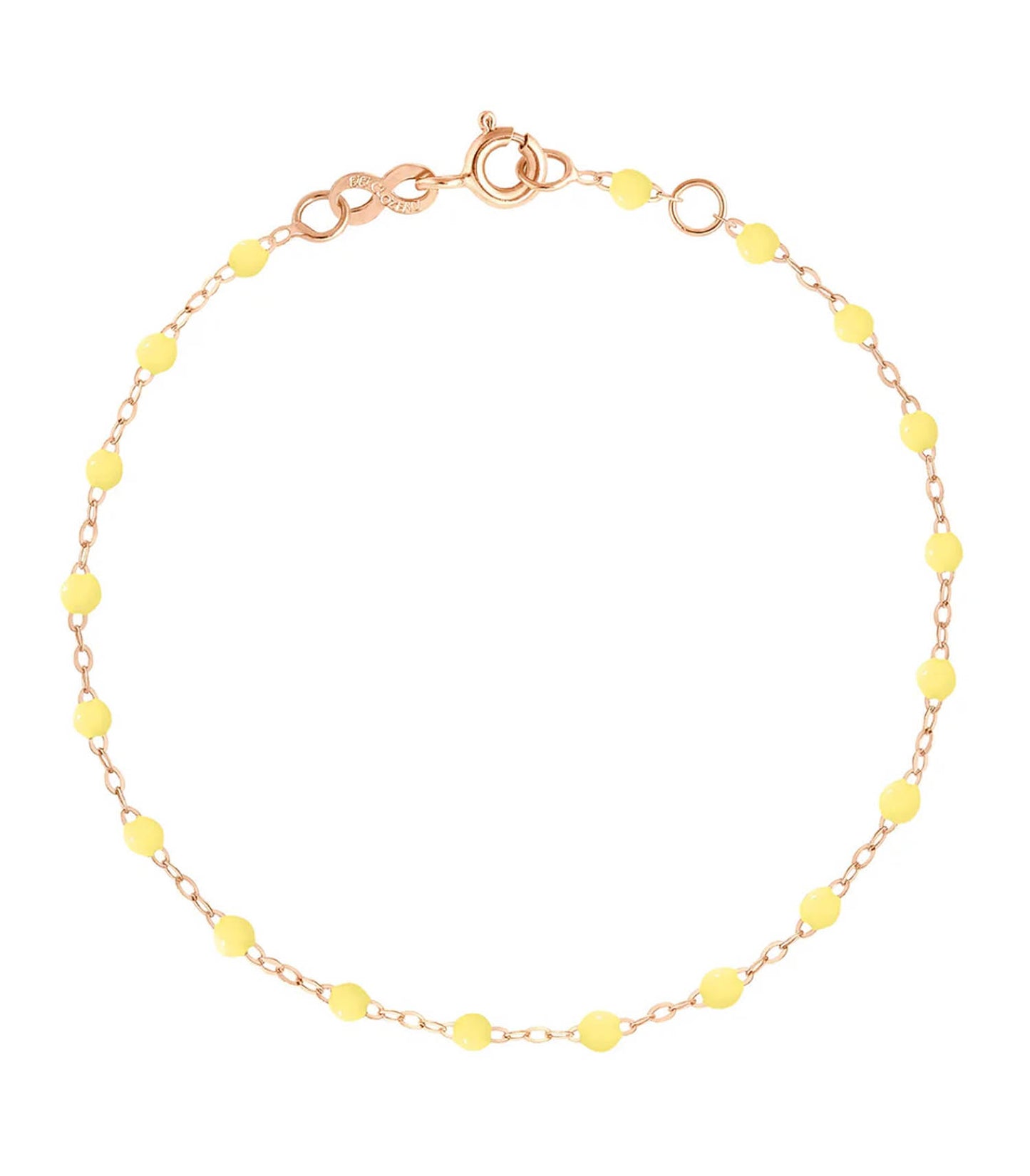 Bracelet de Cheville Or Rose et Perles de résine 24 cm