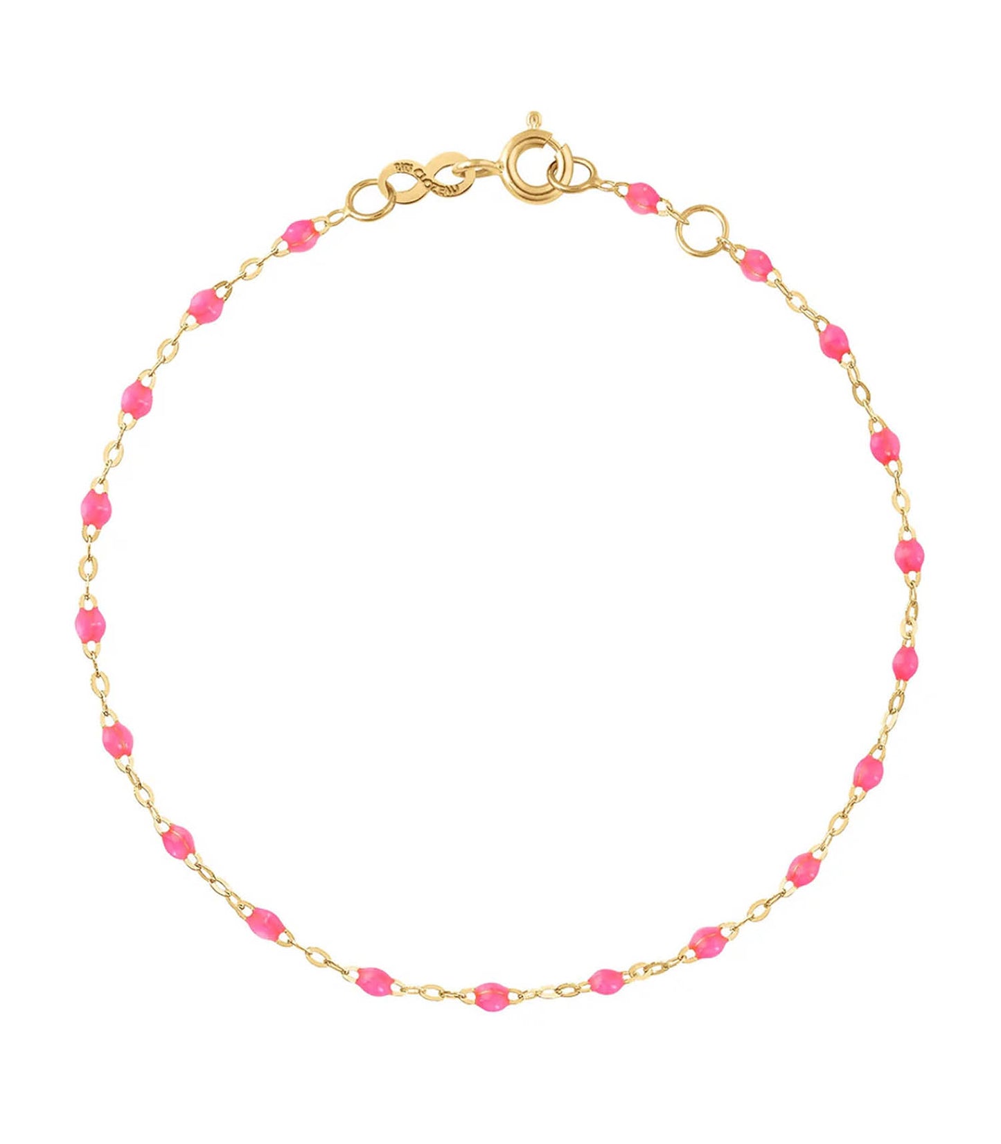 Bracelet de Cheville Or Jaune et Perles de résine 24 cm