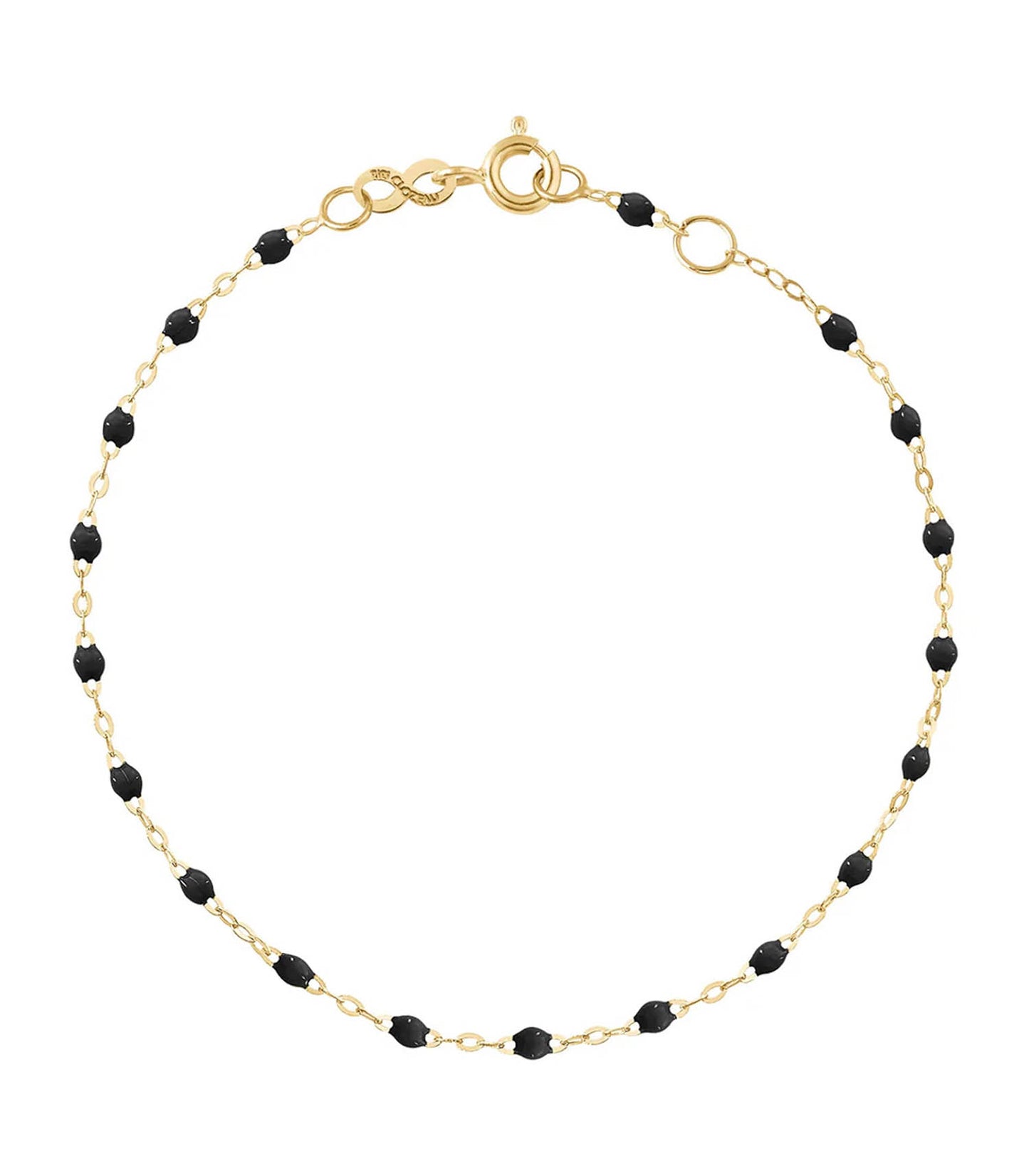 Bracelet de Cheville Or Jaune et Perles de résine 24 cm
