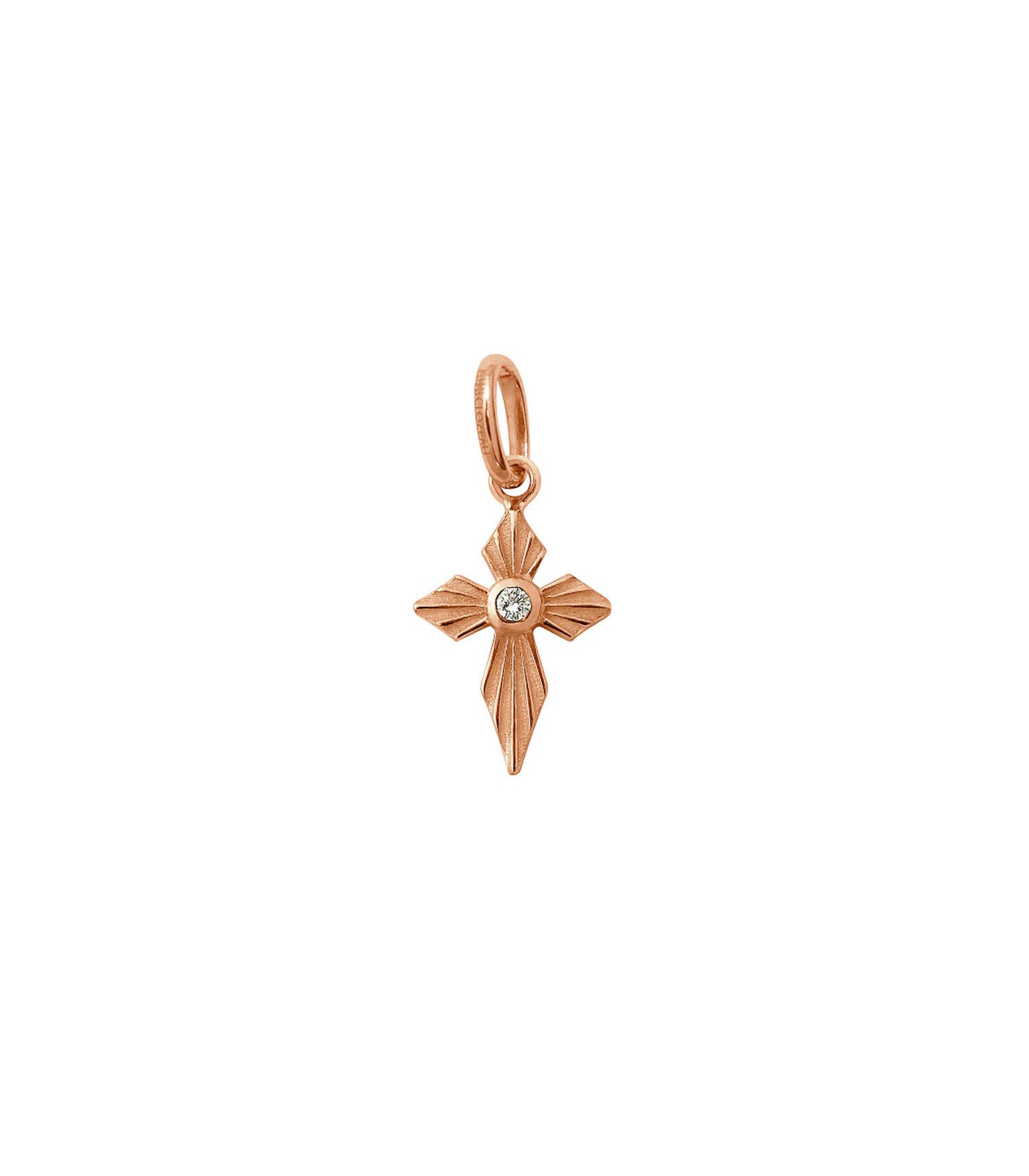 Pendentif Or Rose Croix Lumière