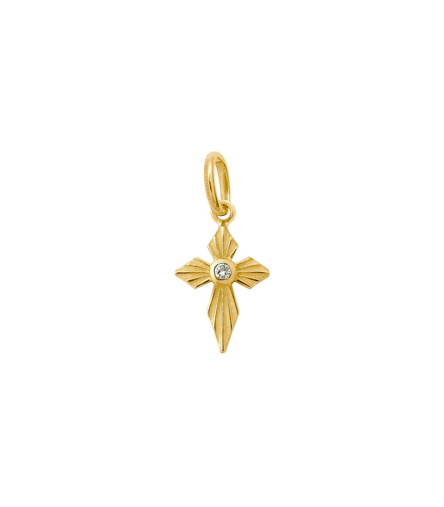 Pendentif Or Jaune Croix Lumière