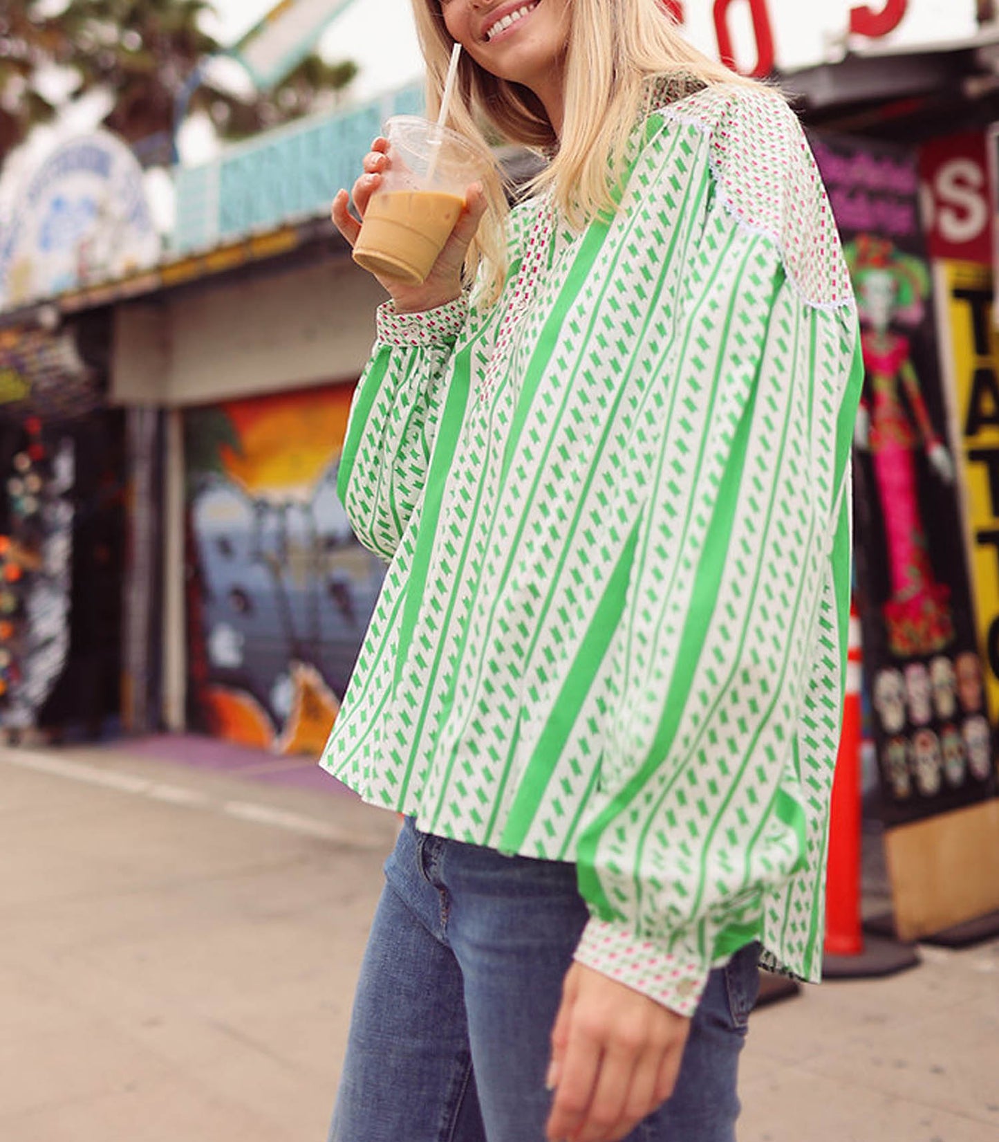 Blouse David Bowie Verte