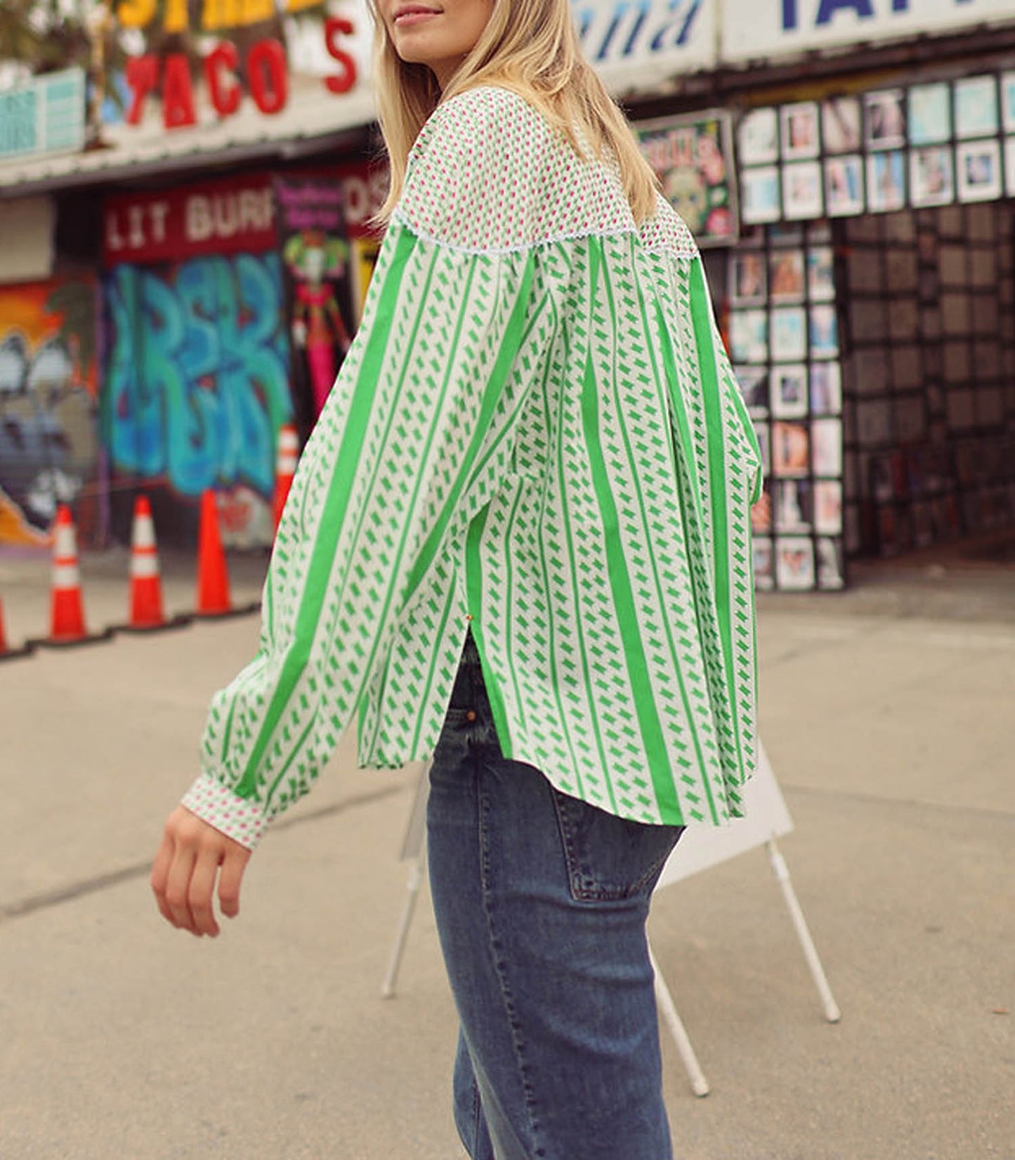 Blouse David Bowie Verte