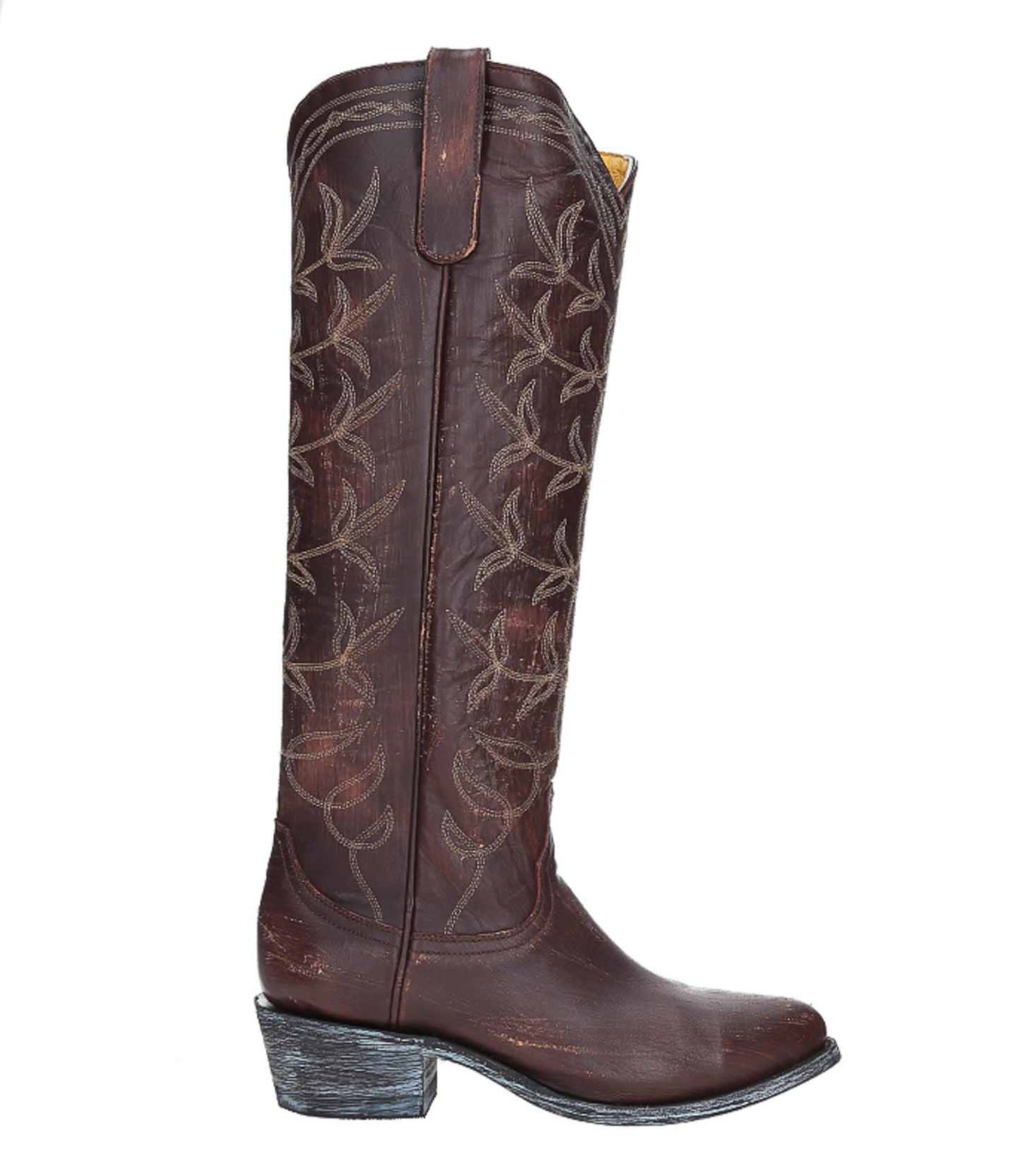 Bottes Hautes Santiag Polo Brush Off Café x Jane de Boy