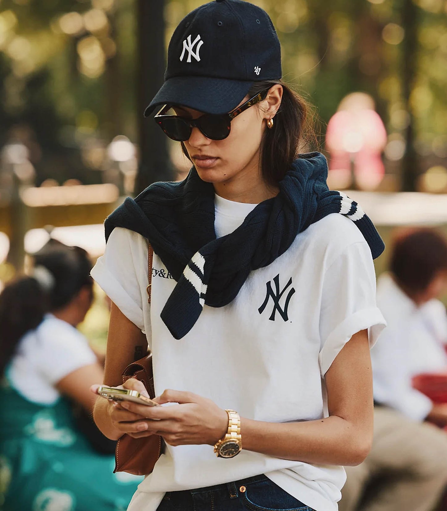 Casquette Baseball Yankees Serif Wool Navy/White