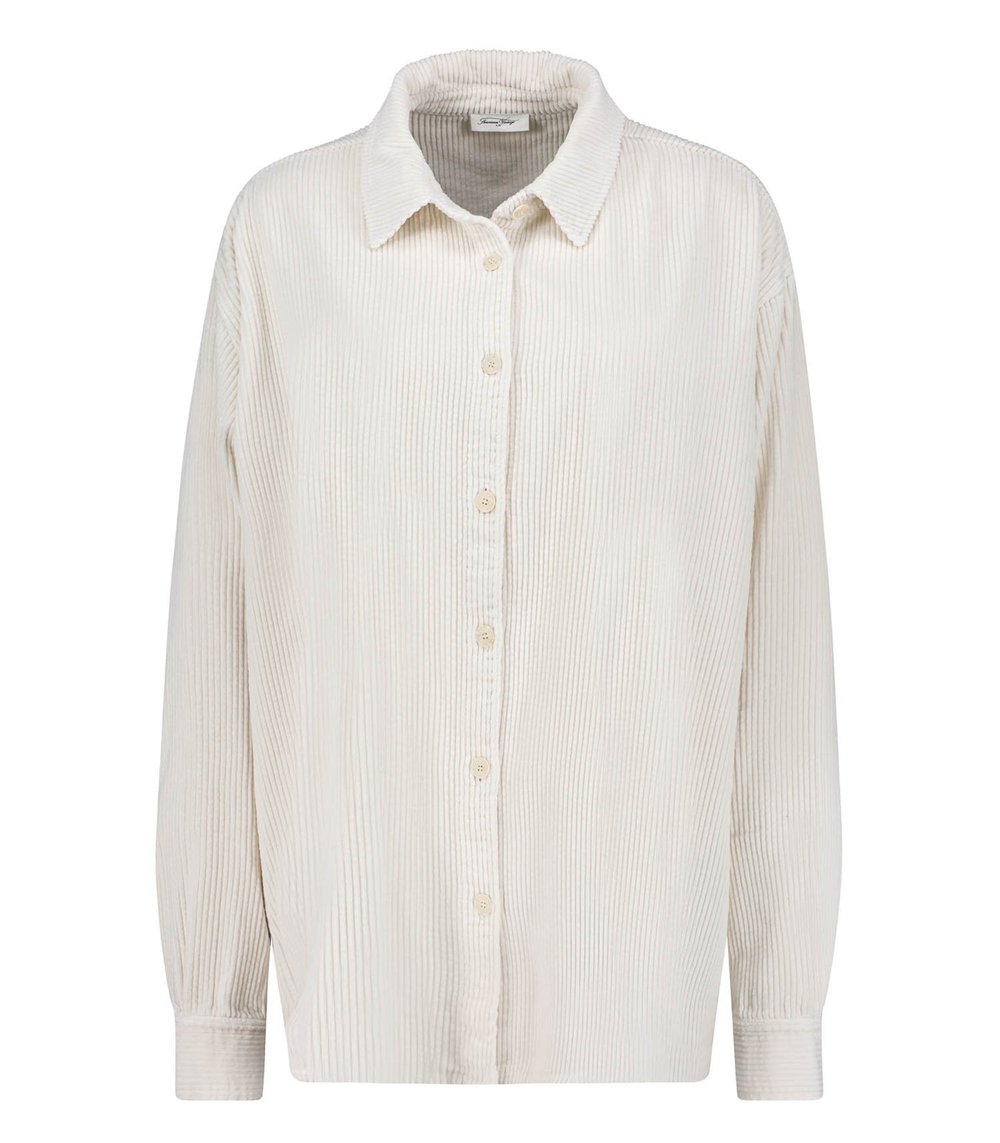 Chemise en Velours Côtelé Padow Ecru Vintage