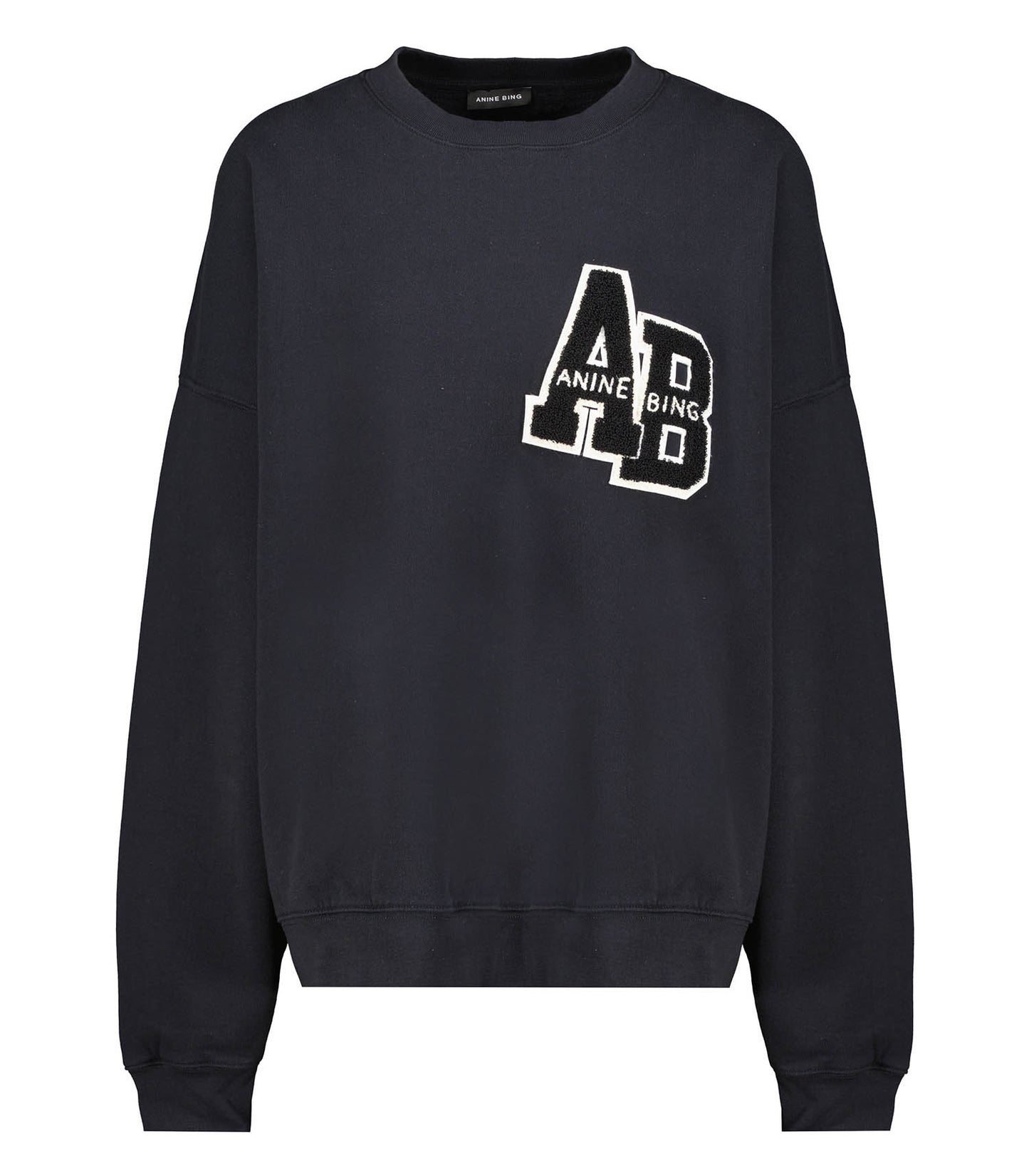Sweat-shirt Miles Oversized Letterman Black