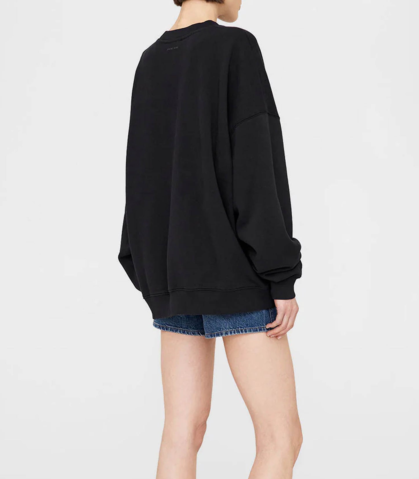 Sweat-shirt Miles Oversized Letterman Black