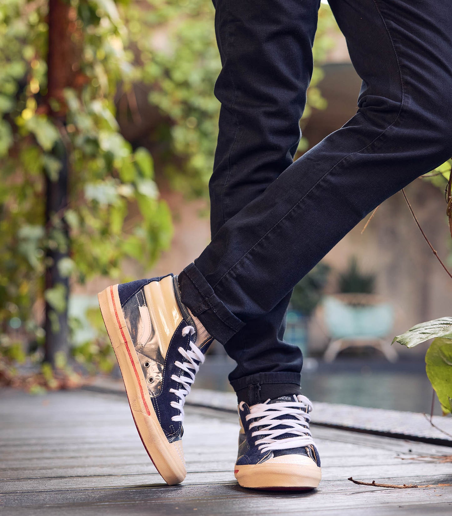 Baskets homme Baskate Mid Blue Navy