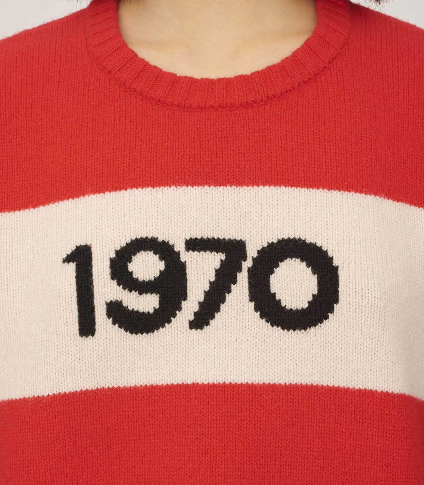 Pull en Laine Oversized 1970 Rouge