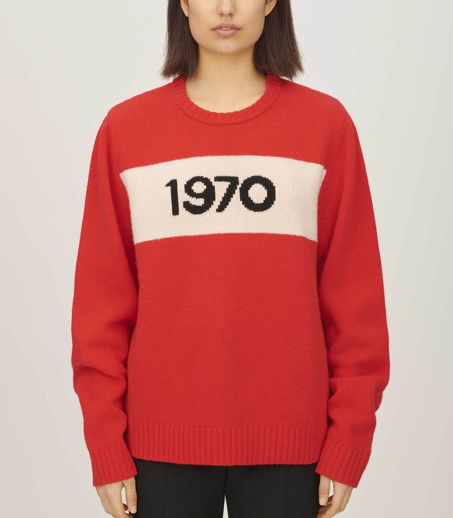 Pull en Laine Oversized 1970 Rouge
