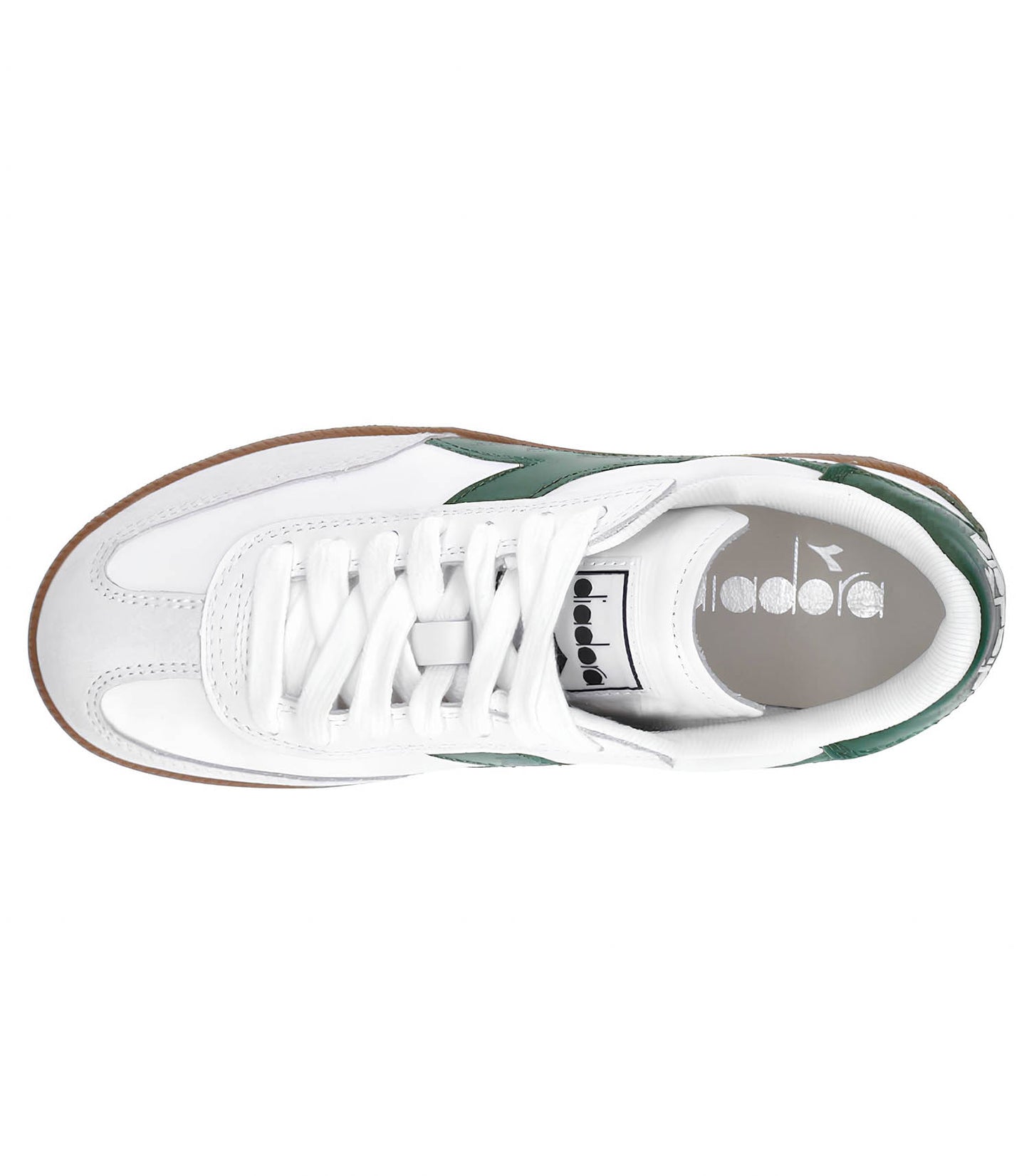 Baskets Trainer Blanc et Verts Paturages