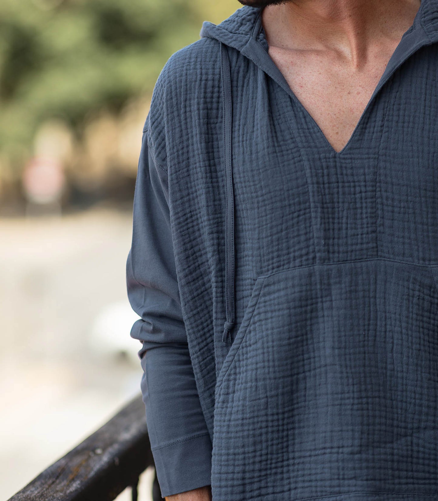 Sweat-shirt Jersey triple Gauze Blue Jean
