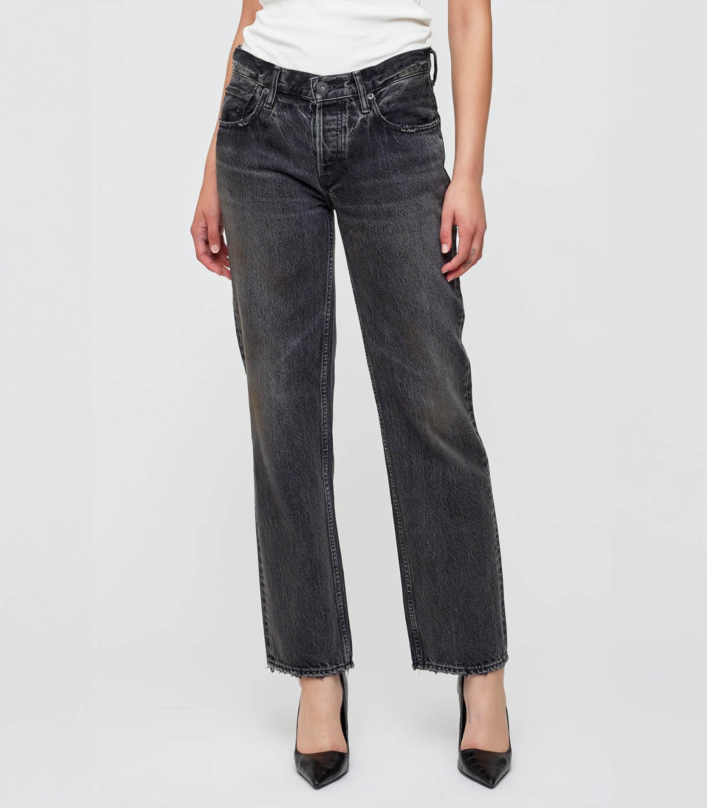 Jean Droit Iona Straight Low Black
