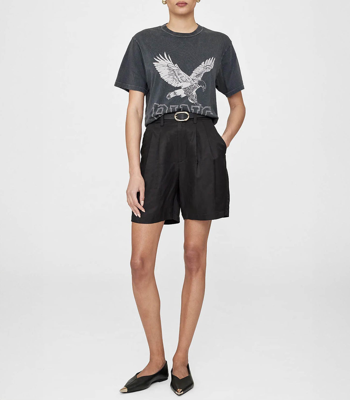 Tee-shirt Lili Retro Eagle Washed Black