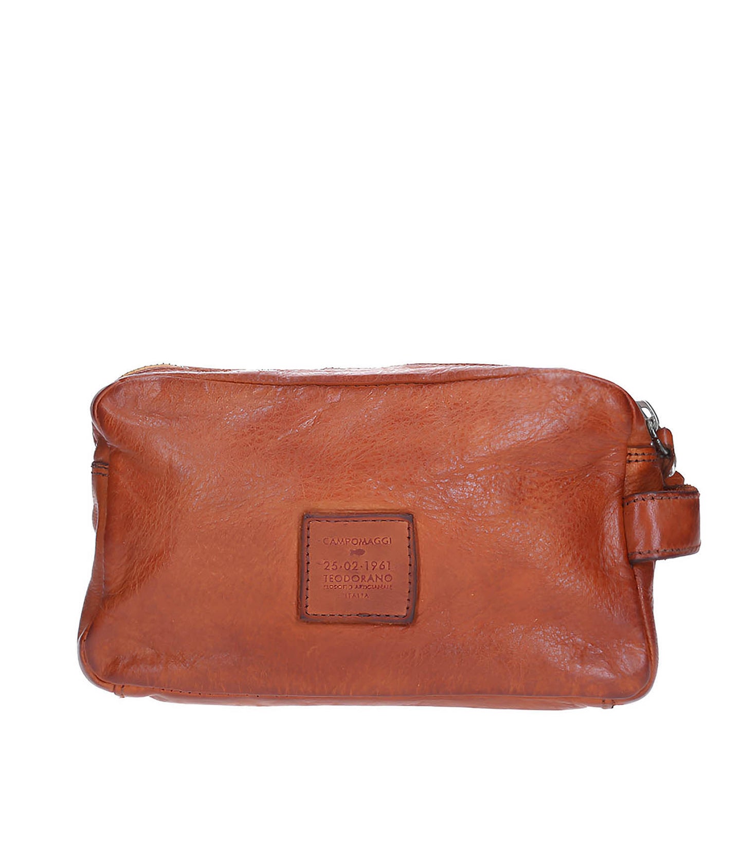 Trousse de Toilette Cuir Cognac