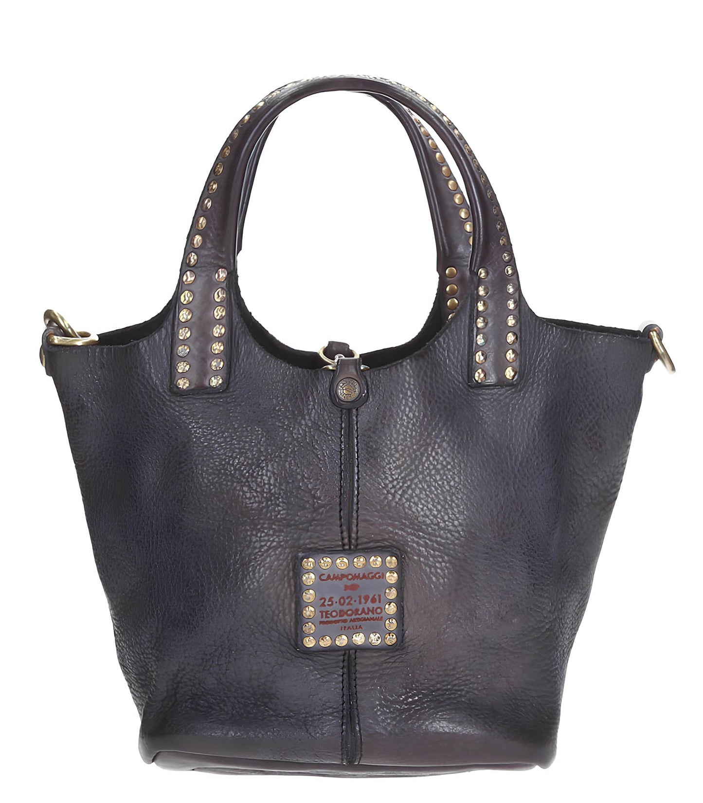 Cabas Cuir Grainé Charbon