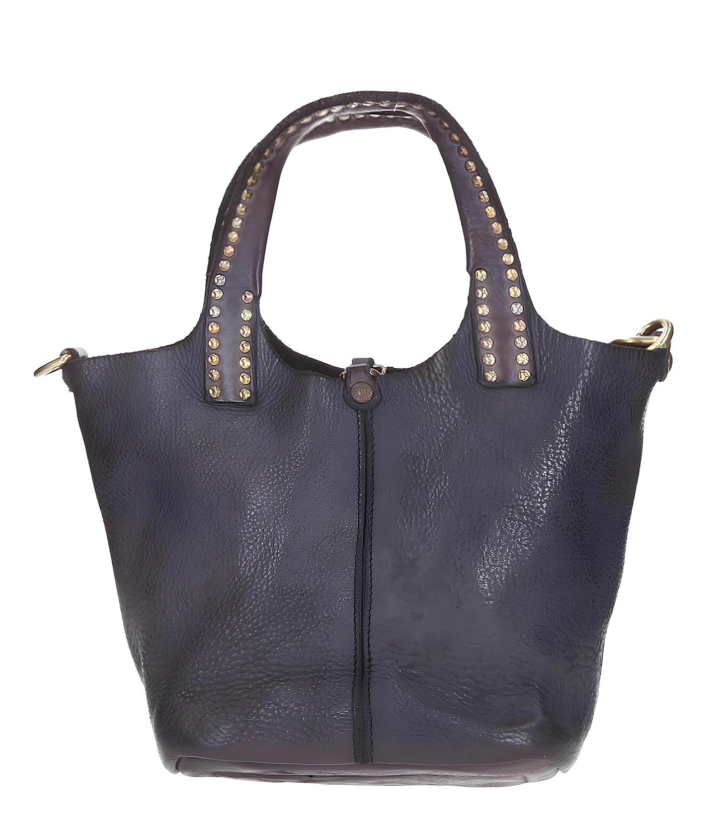 Cabas Cuir Grainé Charbon