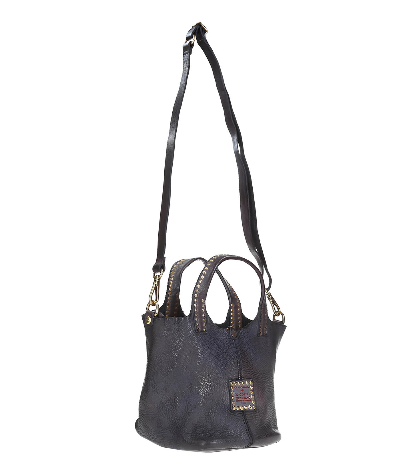 Cabas Cuir Grainé Charbon