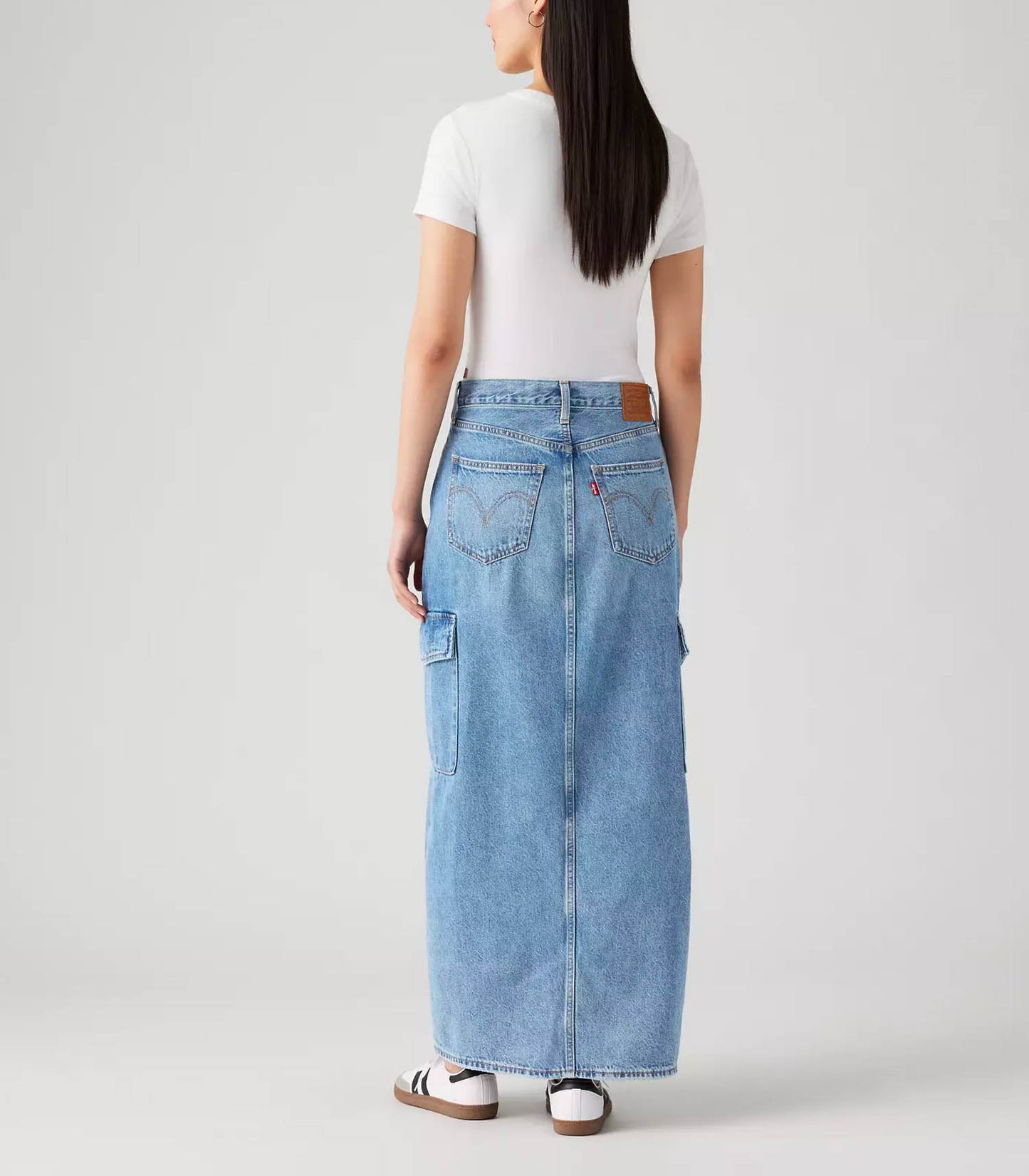Jupe Longue en Jean Ankle Column Cargo Maximize the Moment