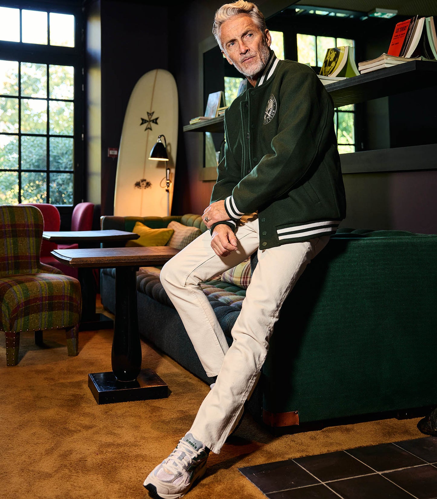 Veste Teddy homme Circolo Coach Vert