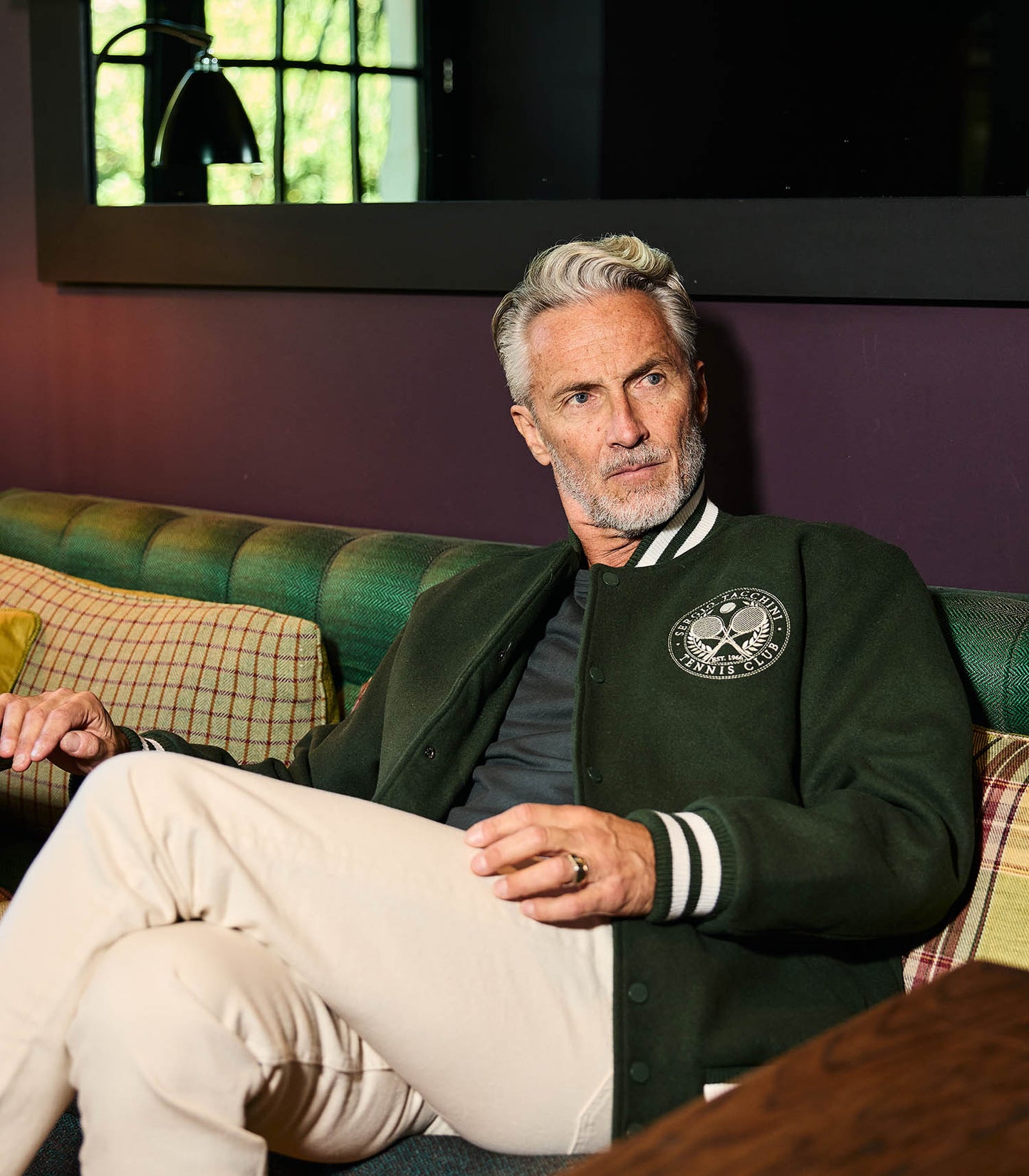 Veste Teddy homme Circolo Coach Vert