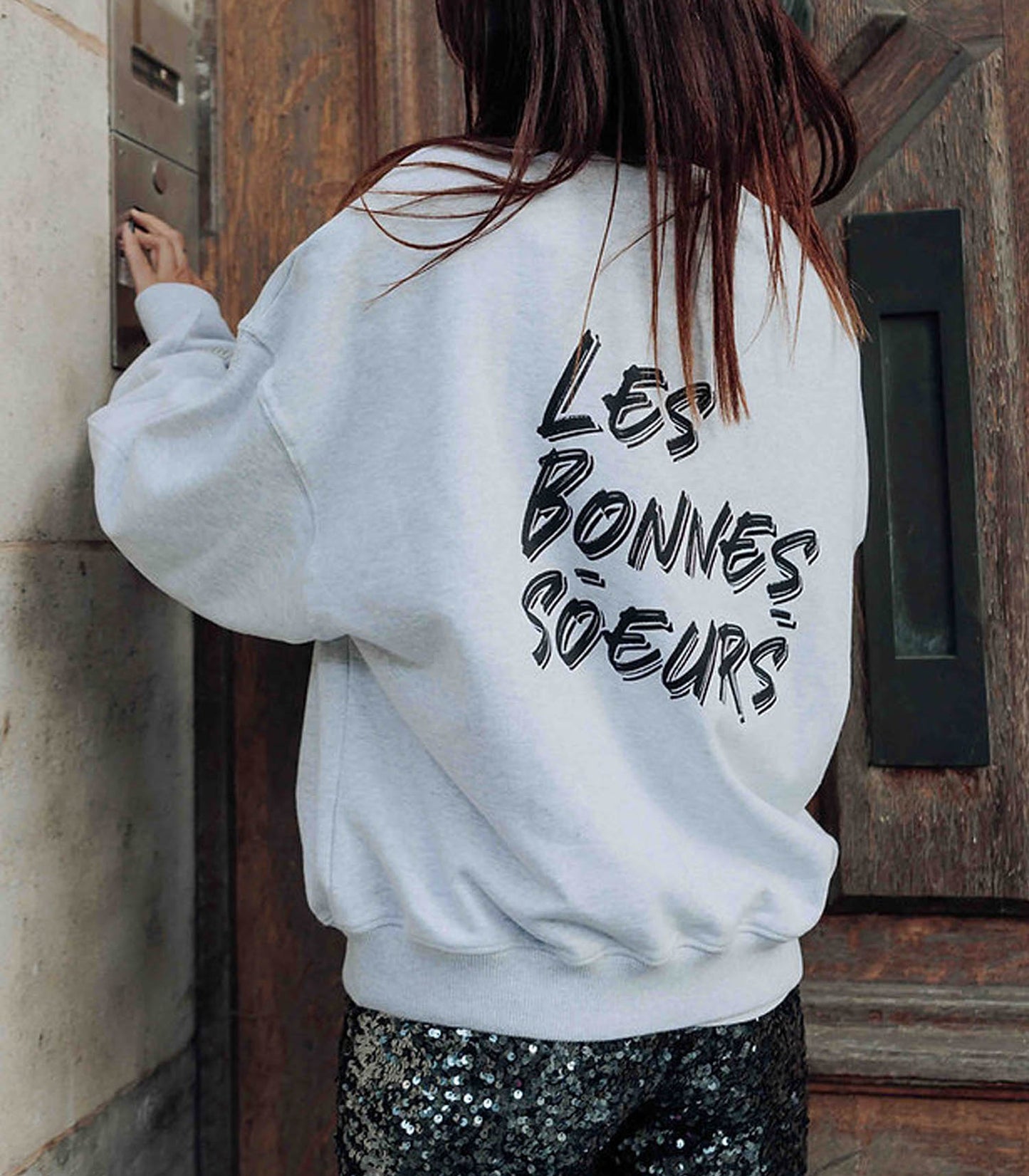 Sweat-shirt Babe Gris Chiné Clair