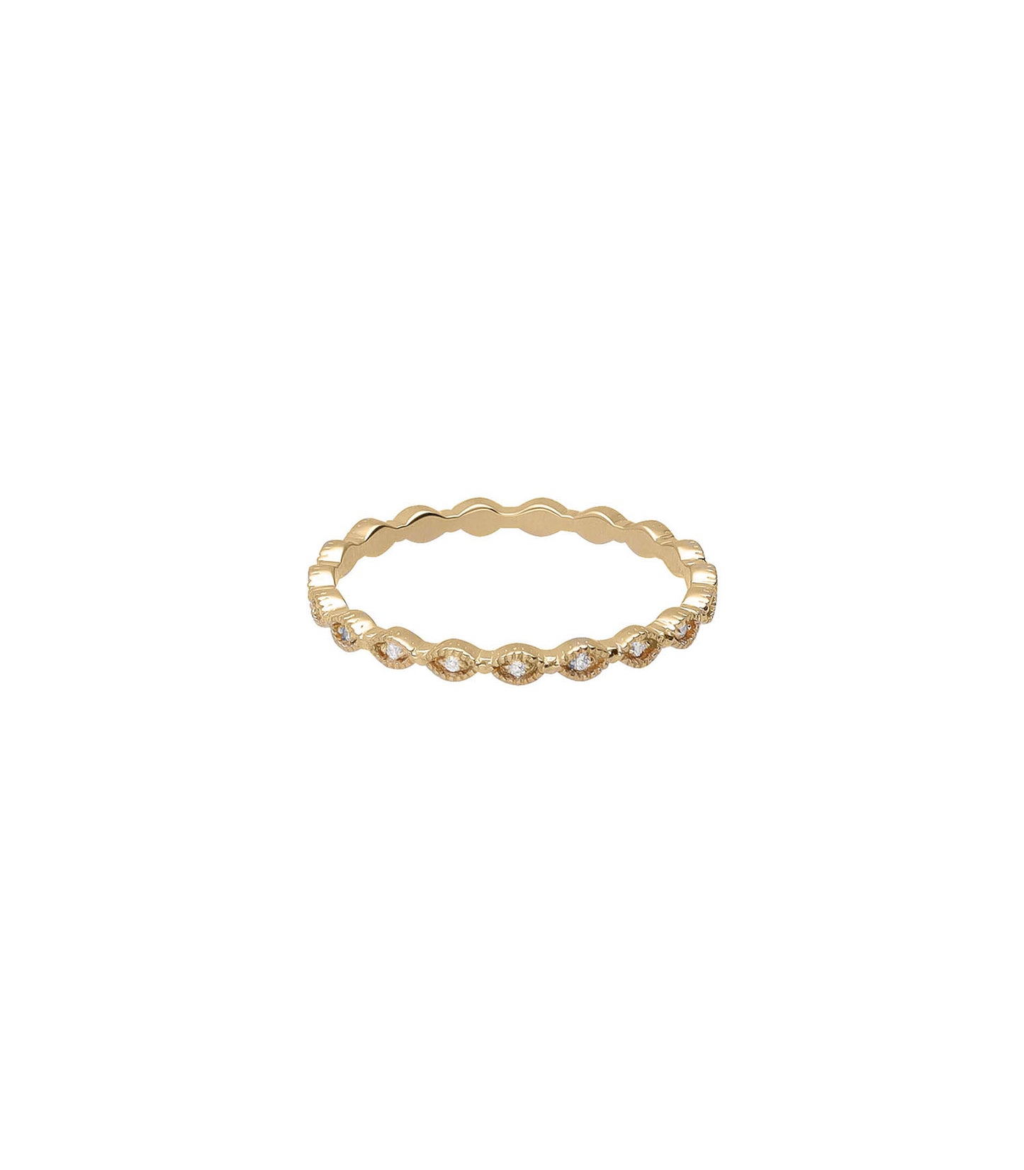 Bague Alliance Multi Mini Oeil Diamants