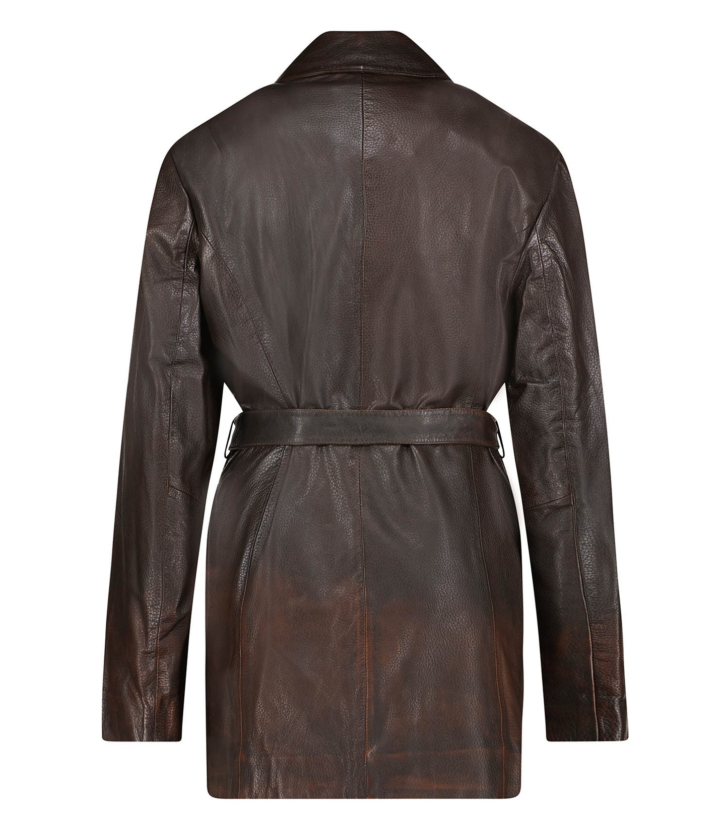 Trench en cuir Marlowe Rub Off Brown
