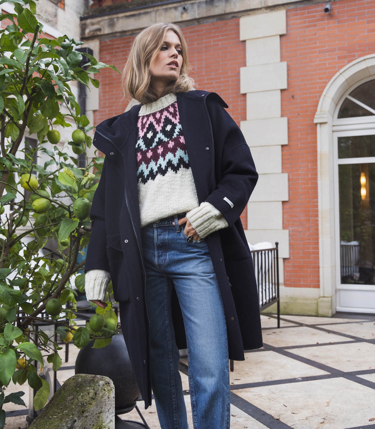 Manteau Violetta Bleu Marine