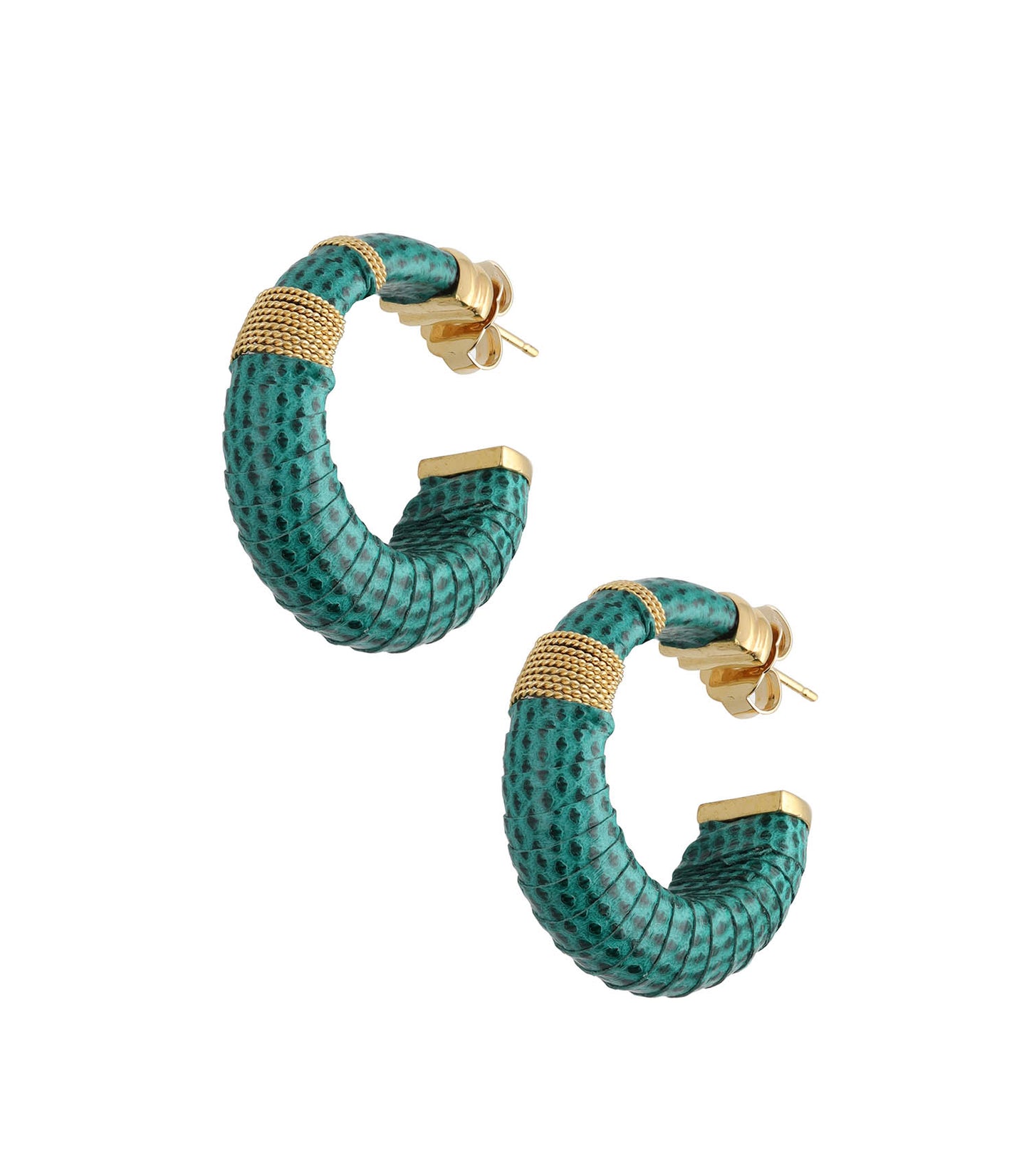 Boucles D'oreilles Abalone Emballée Vert