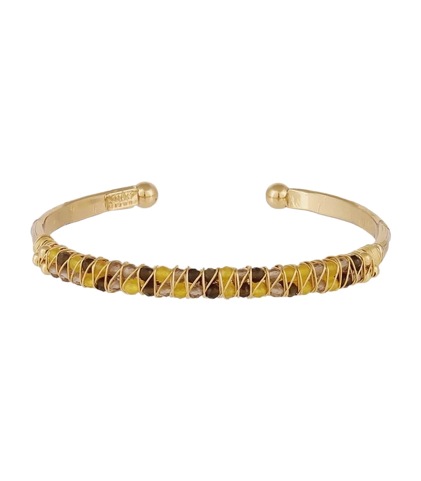 Bracelet Lyre jonc GM doré Multicolor Jaune