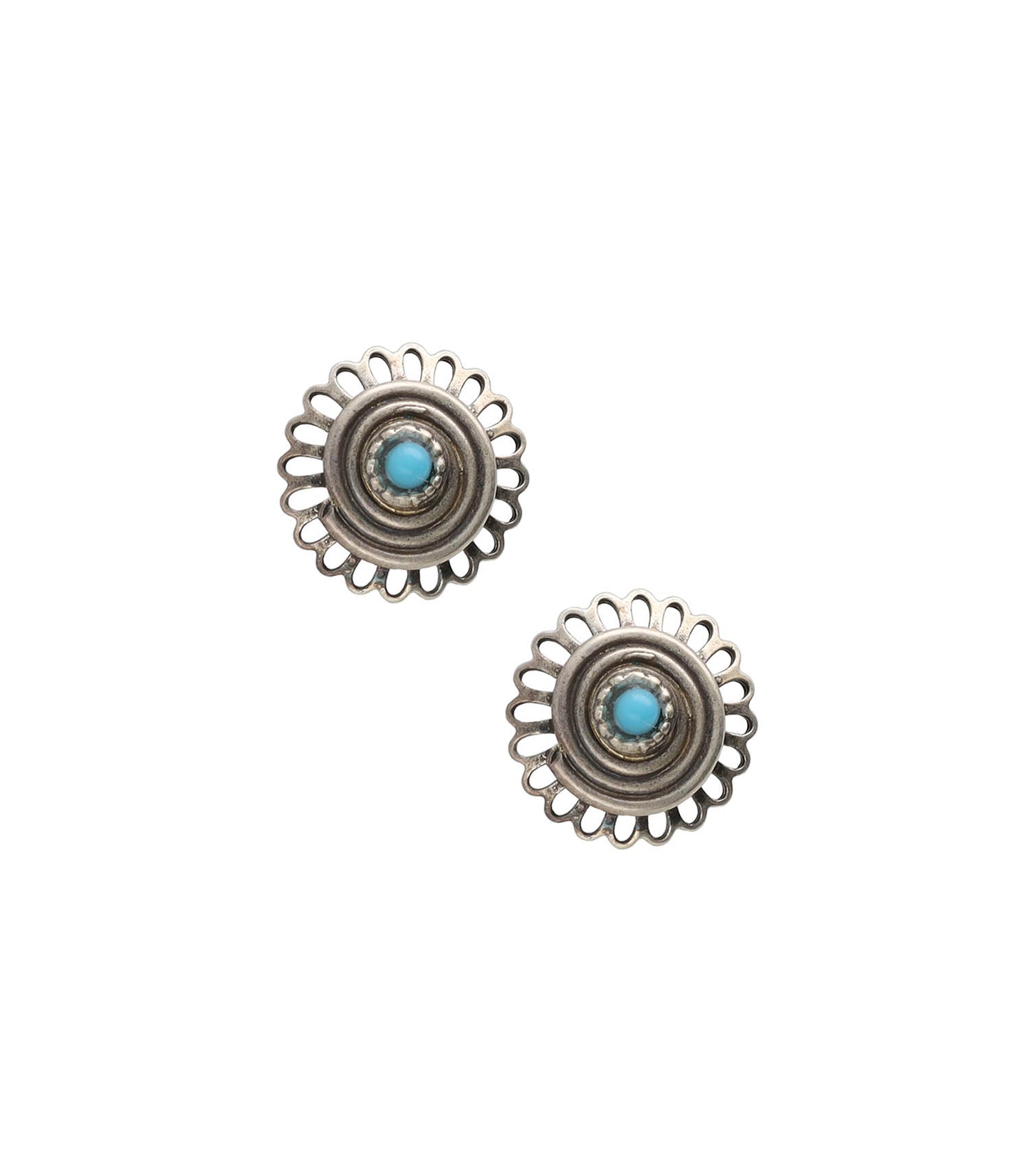 Boucles d'oreilles puces Tournesol PM Cabo Argentées