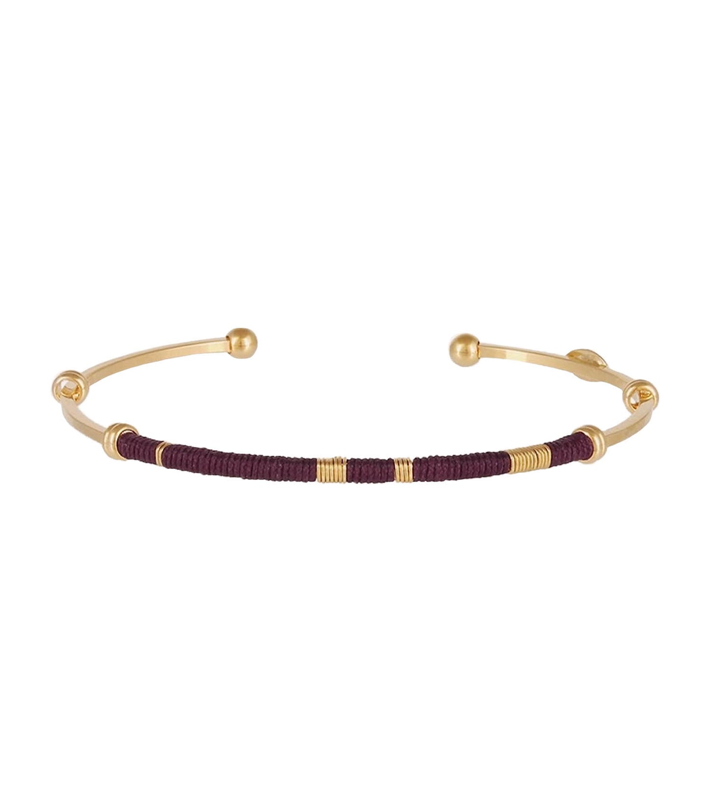 Bracelet Zanzibar doré Prune