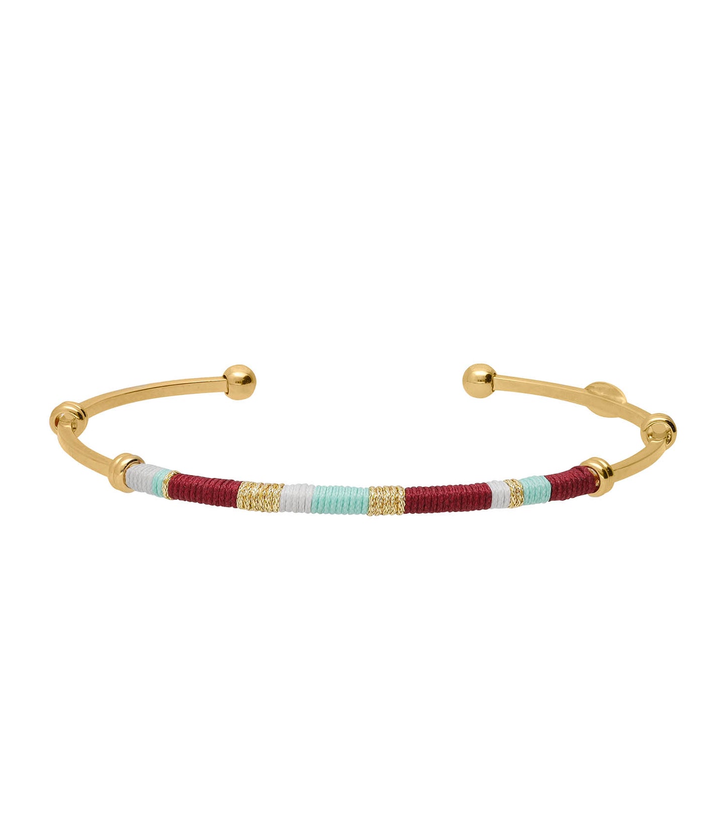 Bracelet Zanzibar doré Multicolor Rouge