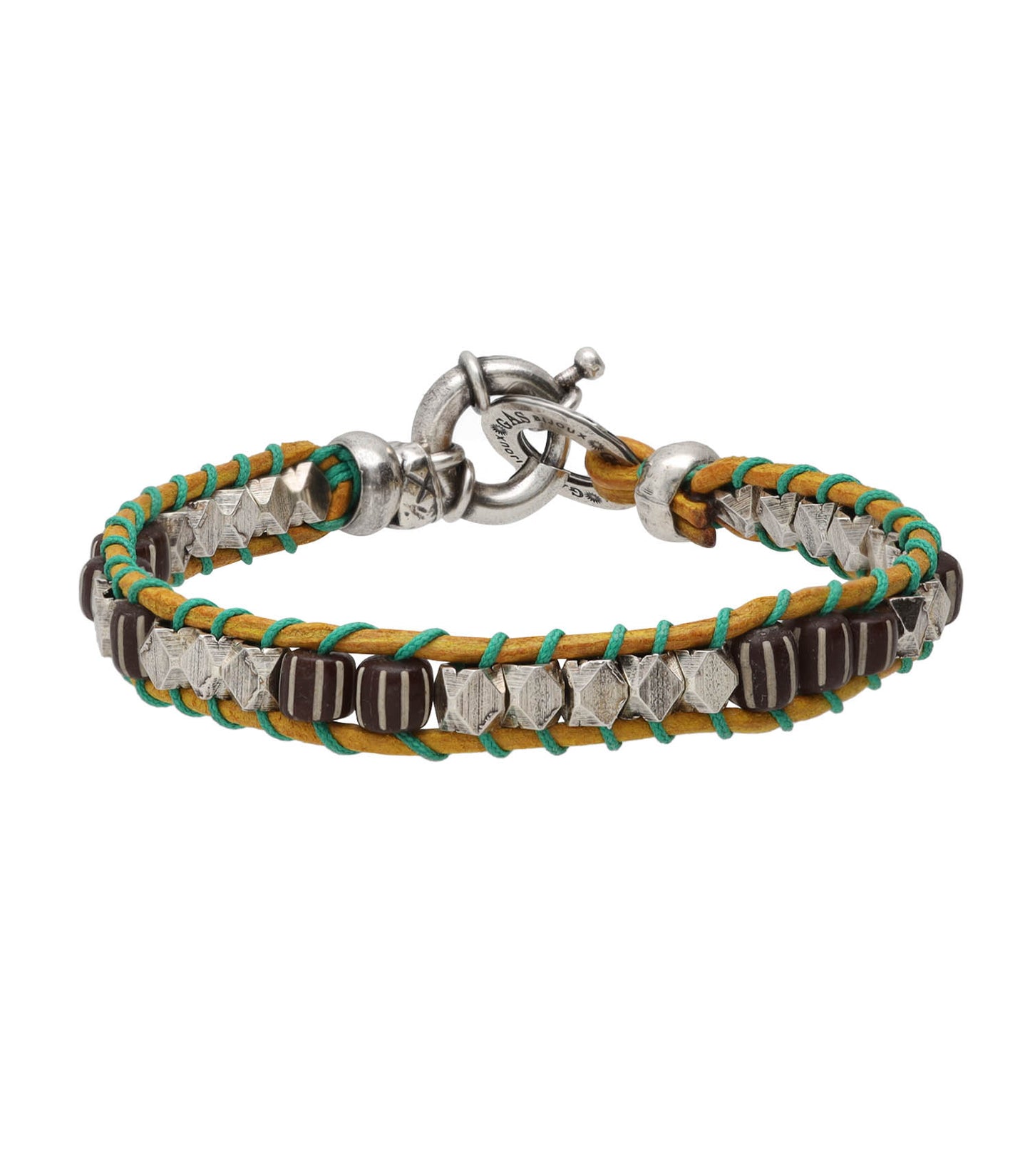 Bracelet homme Ever Simple Argenté Jaune vert