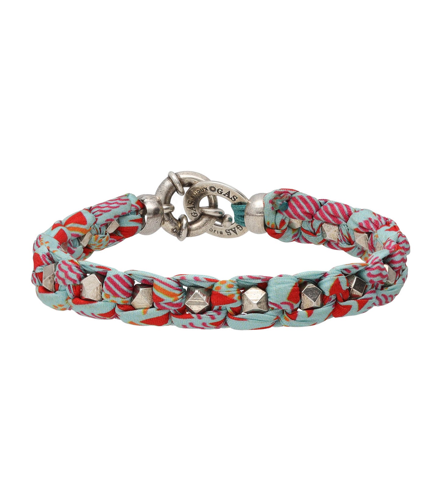 Bracelet Fabrik grand modèle argenté Turquoise