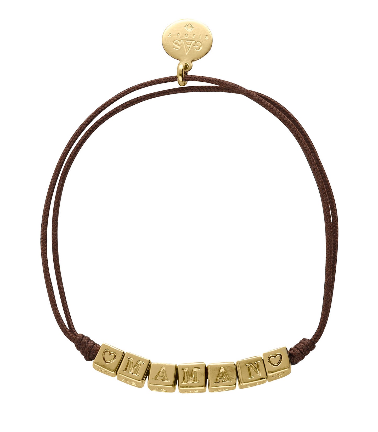 Bracelet Maman Doré Marron