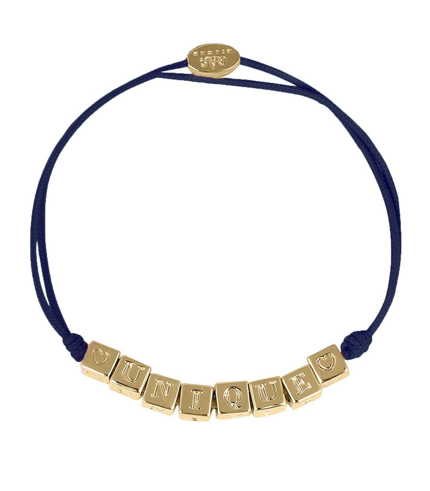 Bracelet Unique Doré Bleu Nuit