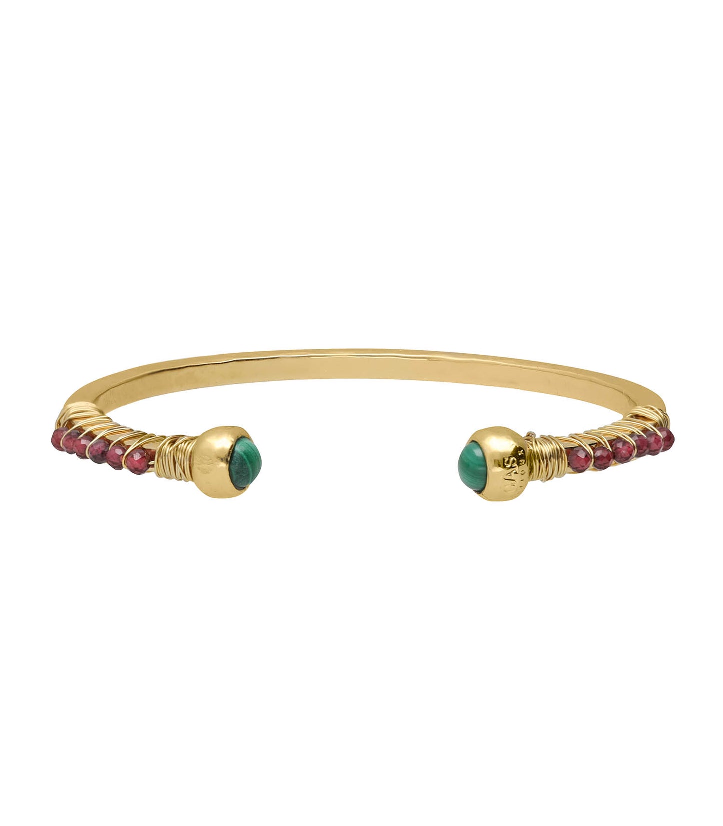Bracelet Sari Bis doré Malachite