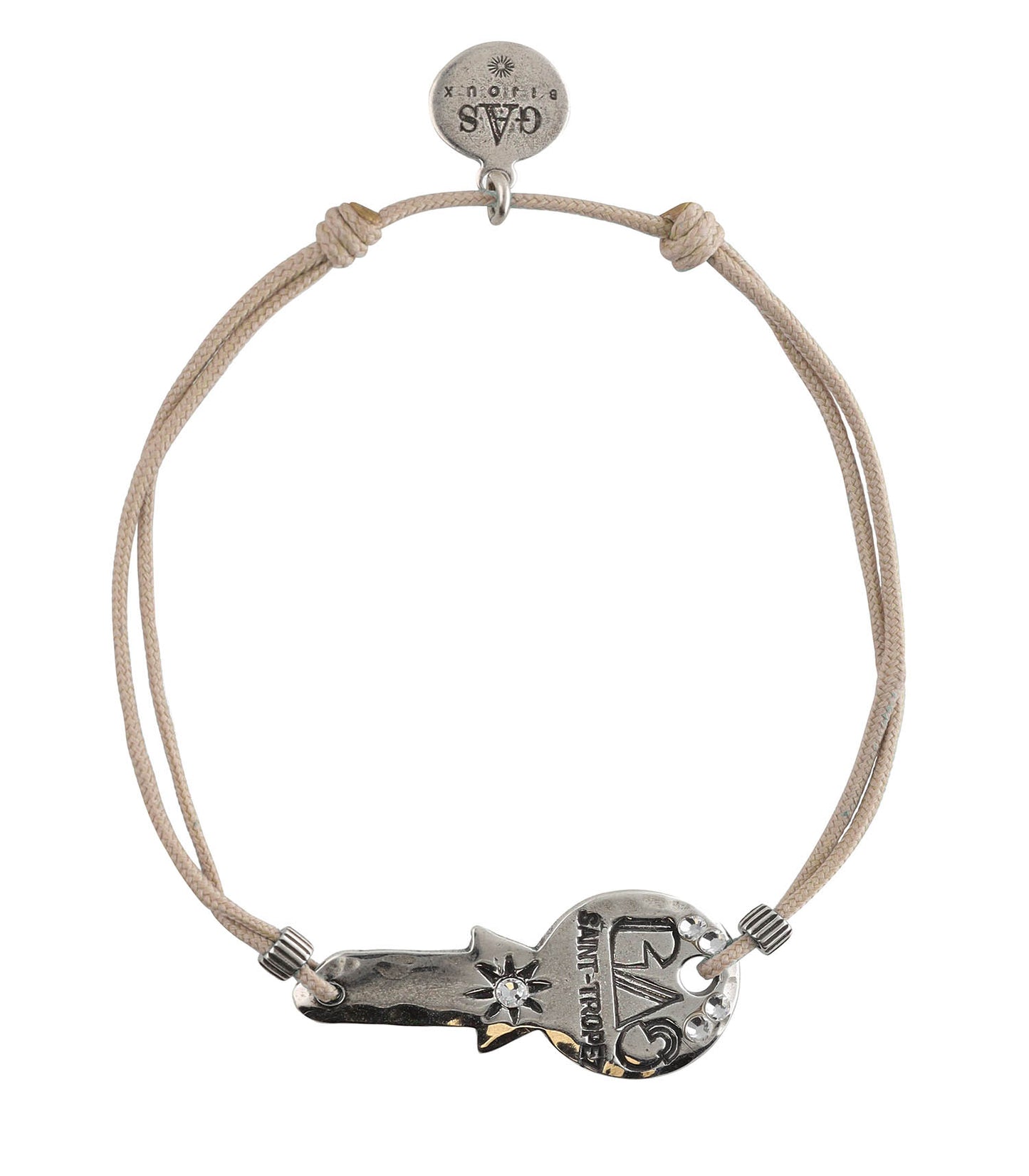 Bracelet Mini Key Lien Argenté Beige
