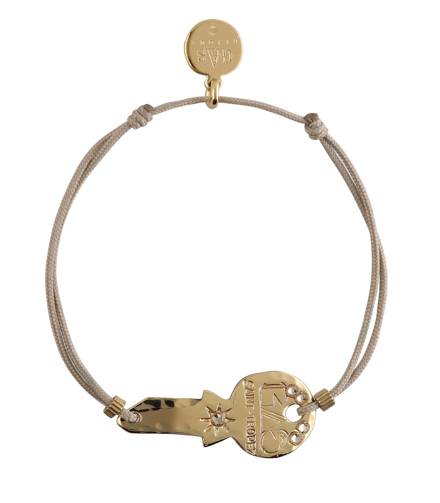 Bracelet Mini Key Lien Doré Beige