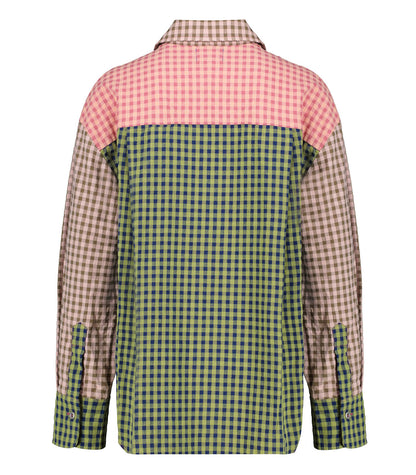 Chemise Ibisco Rayures Vert et Rose